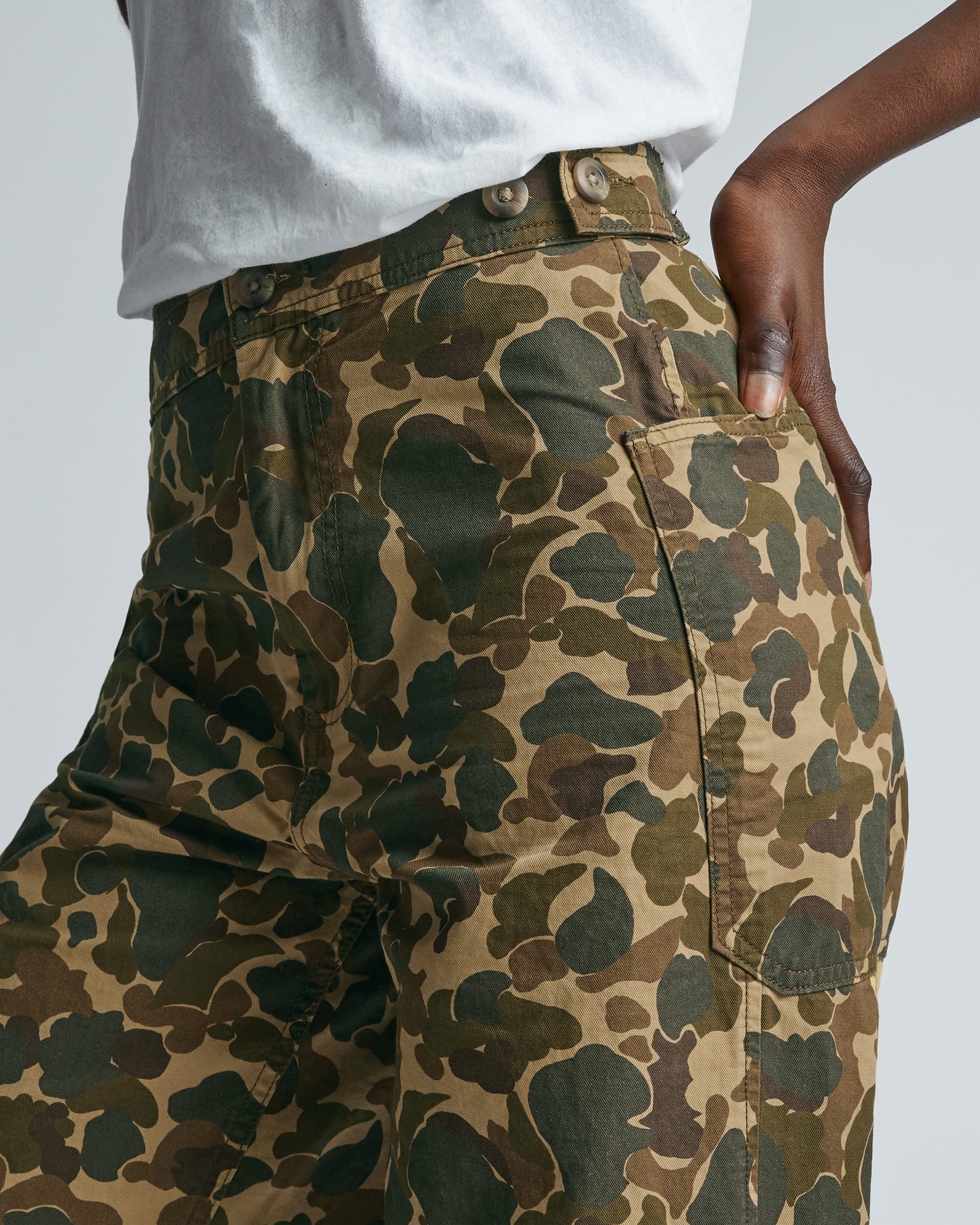 Tori Camo Print Barrel Pants - 30% OFF