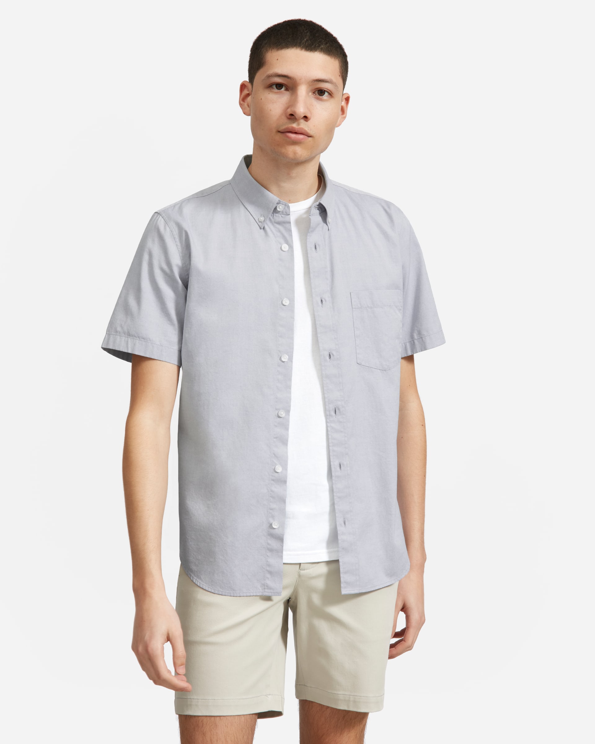 The Air Oxford Short-Sleeve Shirt Pale Indigo – Everlane