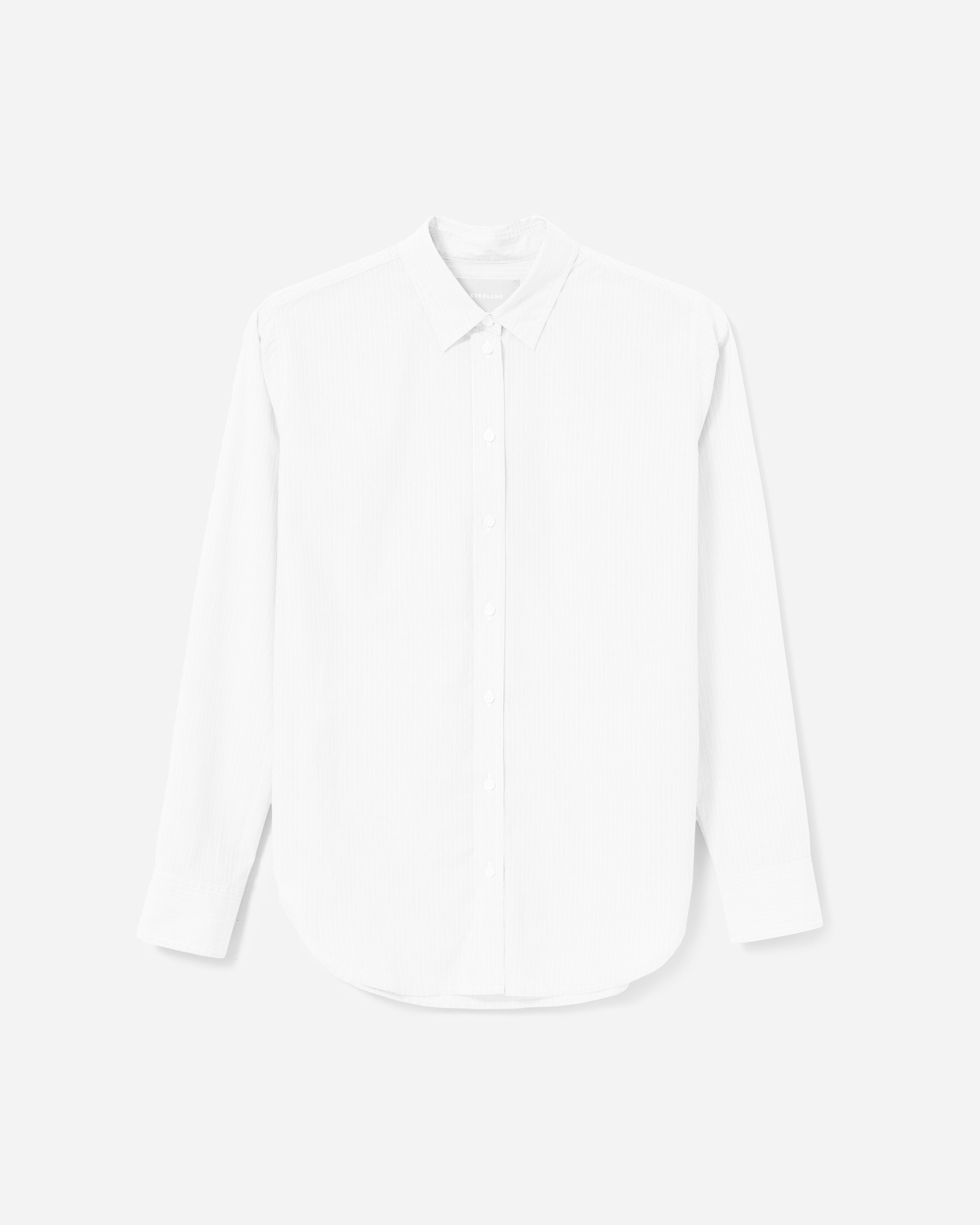 The Relaxed Soft Cotton Shirt White Mini Stripe – Everlane