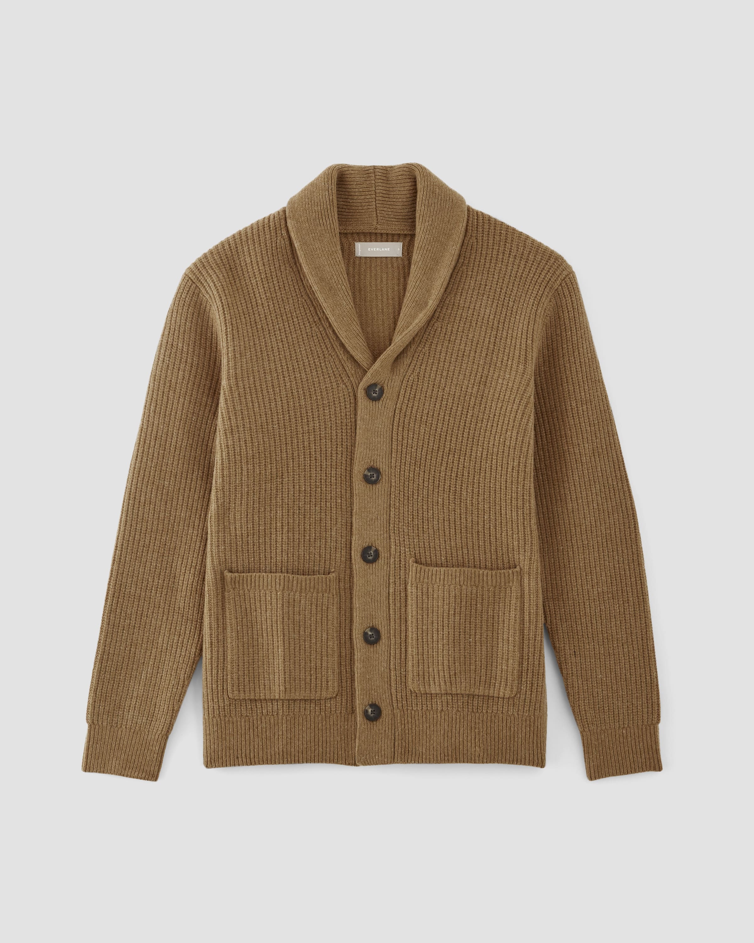 The Felted Merino Shawl Collar Cardigan Deep Camel Everlane