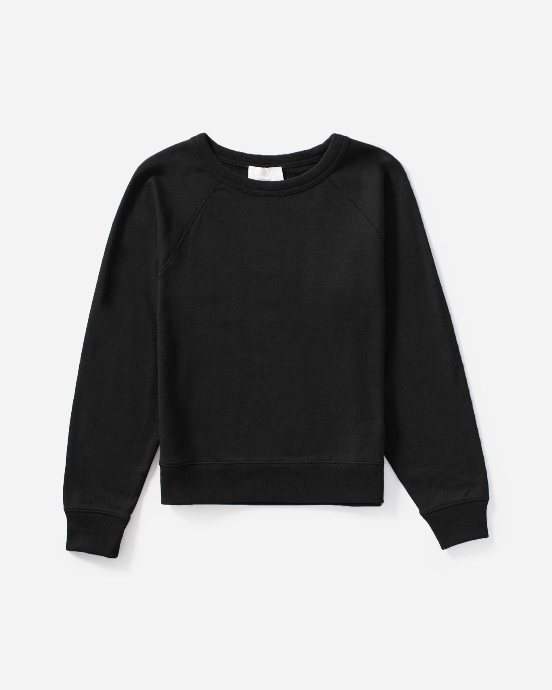 The Lightweight French Terry Crew Washed Black – Everlane