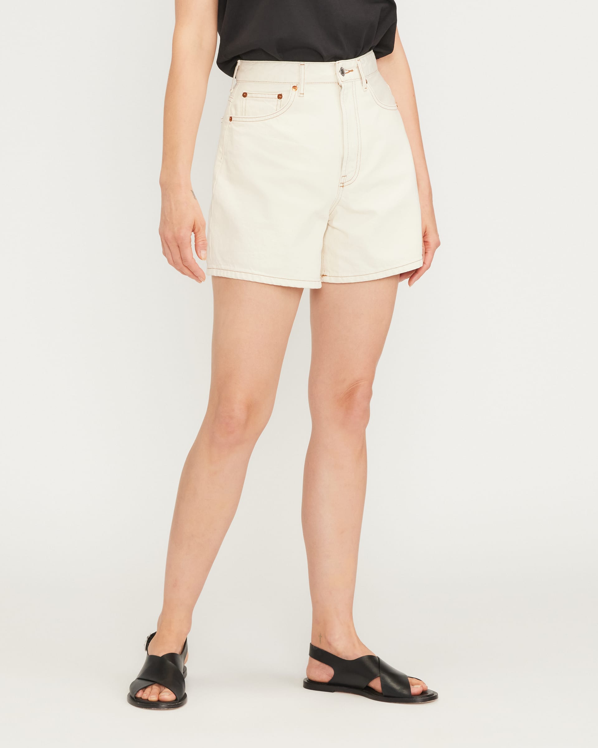 The ALine Denim Short Ecru Everlane