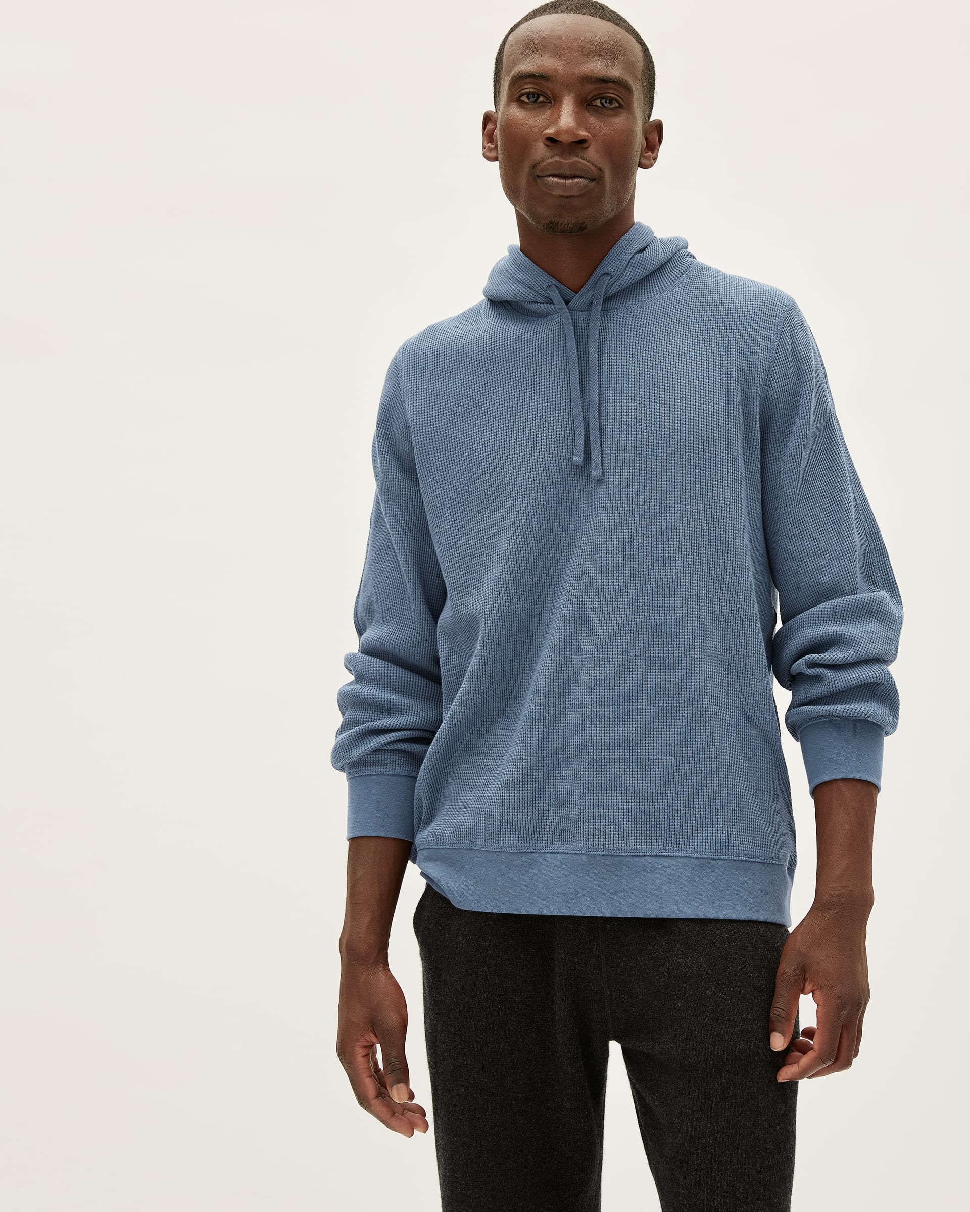 The Waffle-Knit Hoodie Blue Teal – Everlane