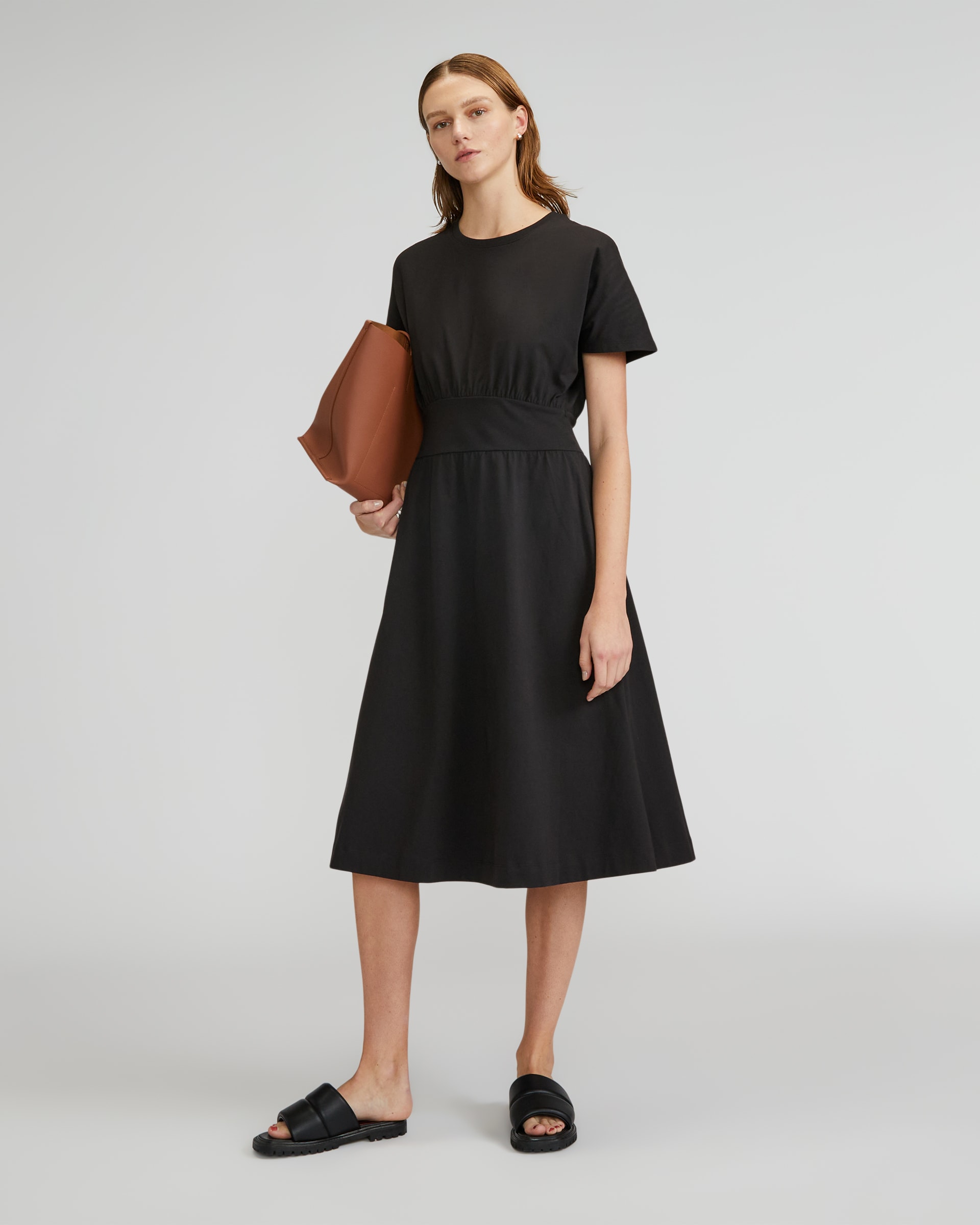 Charcoal Black Organic Cotton Easy Dress main image 1