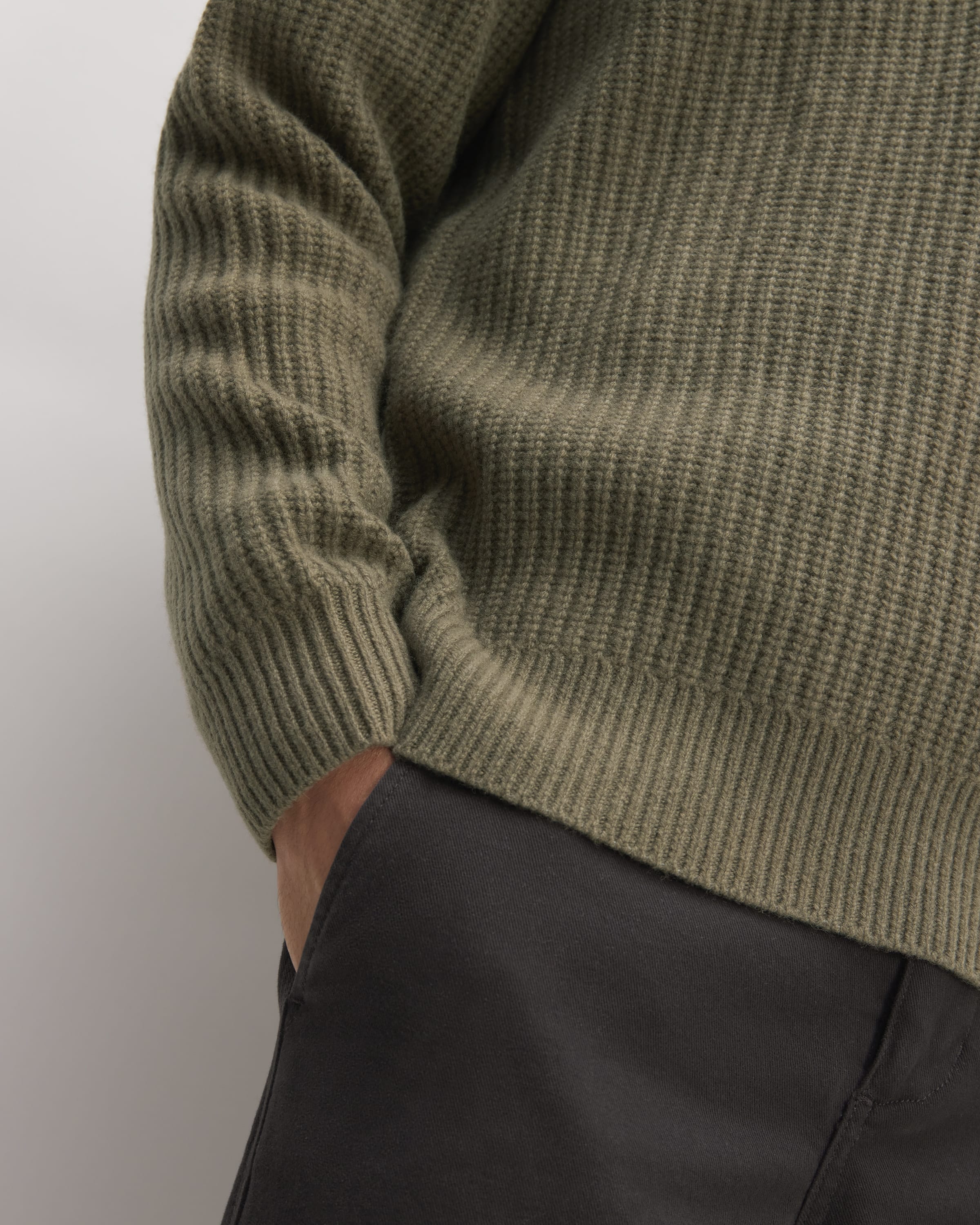 Felted Knit Zip Cardigan