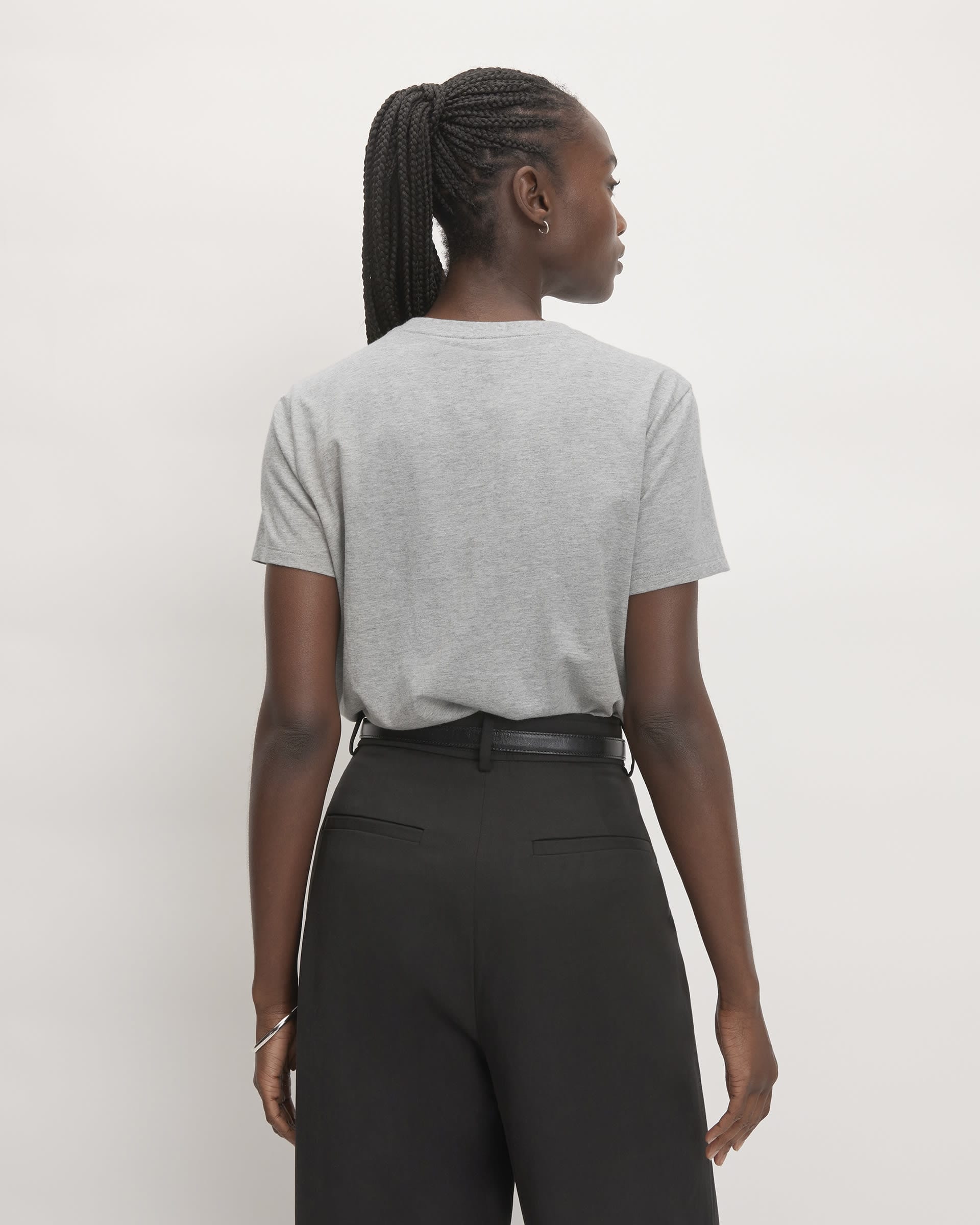 The Organic Cotton Box-Cut Tee Heathered Grey – Everlane