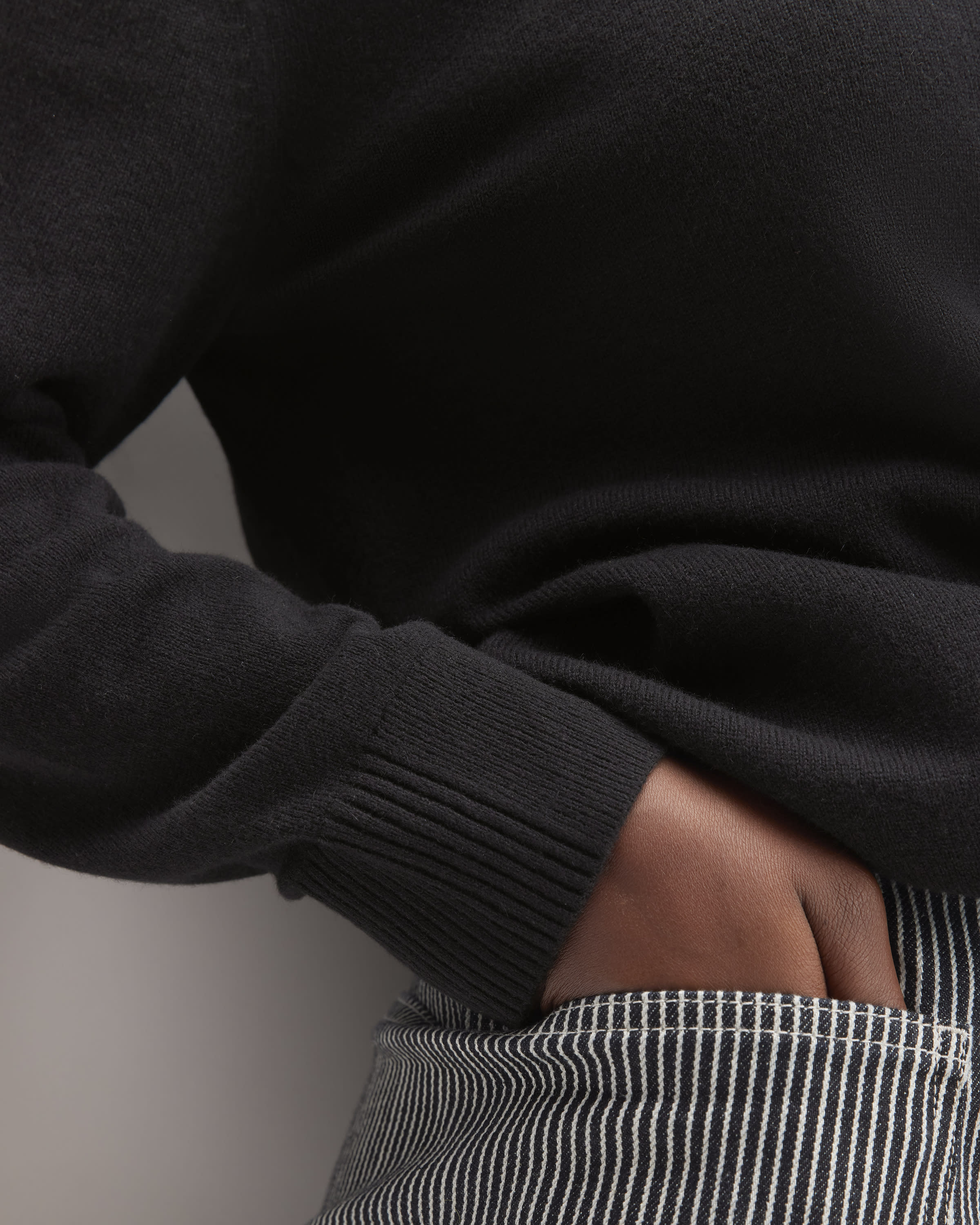Black Balance Cashmere Crew