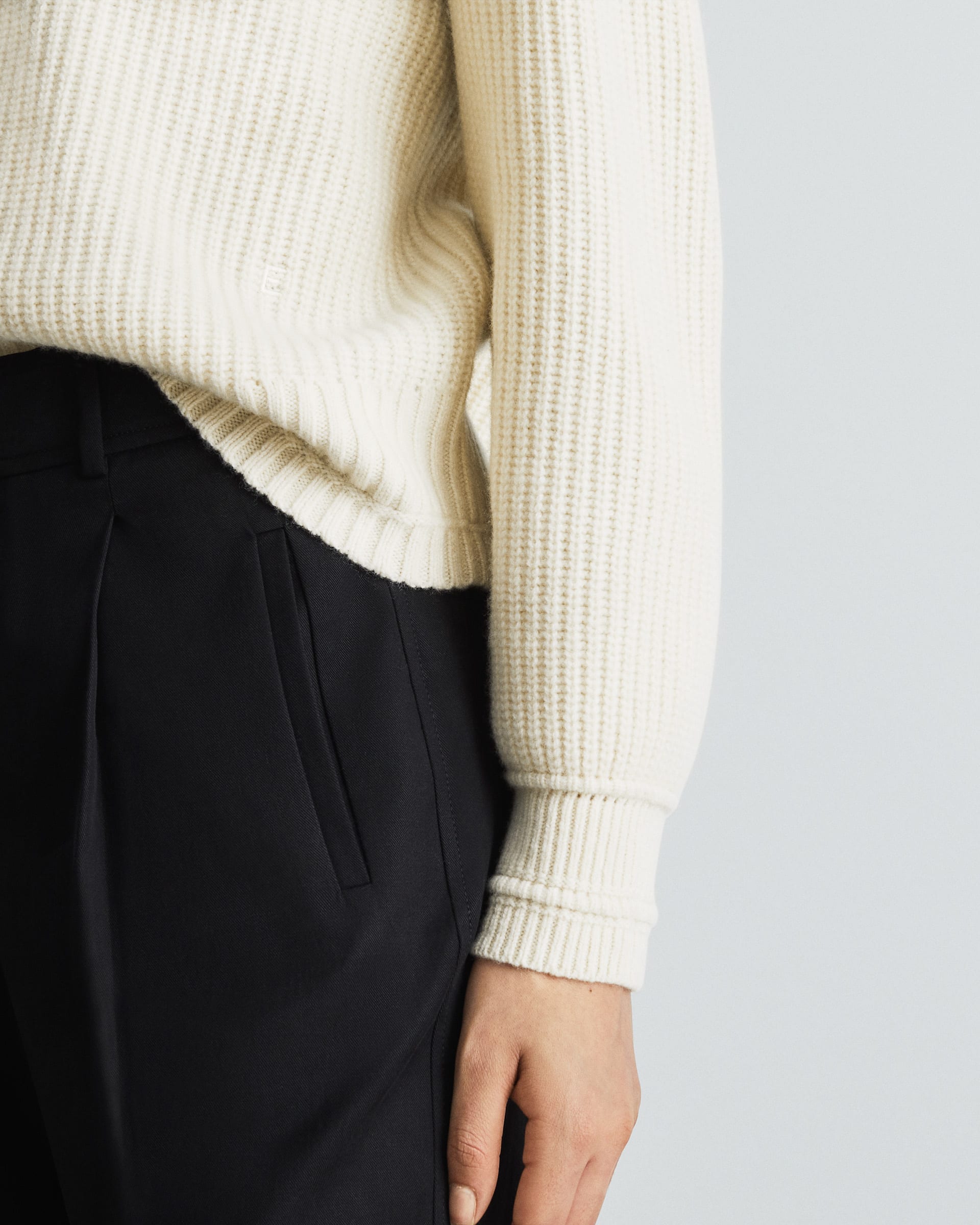The Felted Merino Tennis Sweater Parchment – Everlane