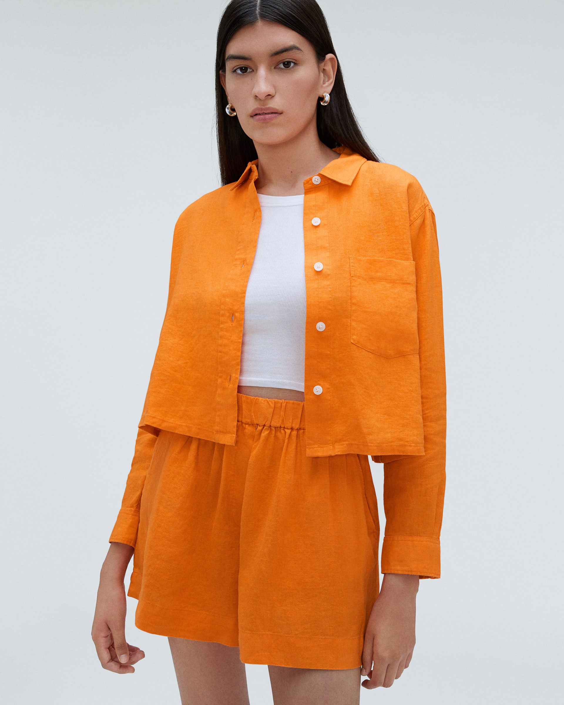 The Linen Way Short Shirt Turmeric Everlane