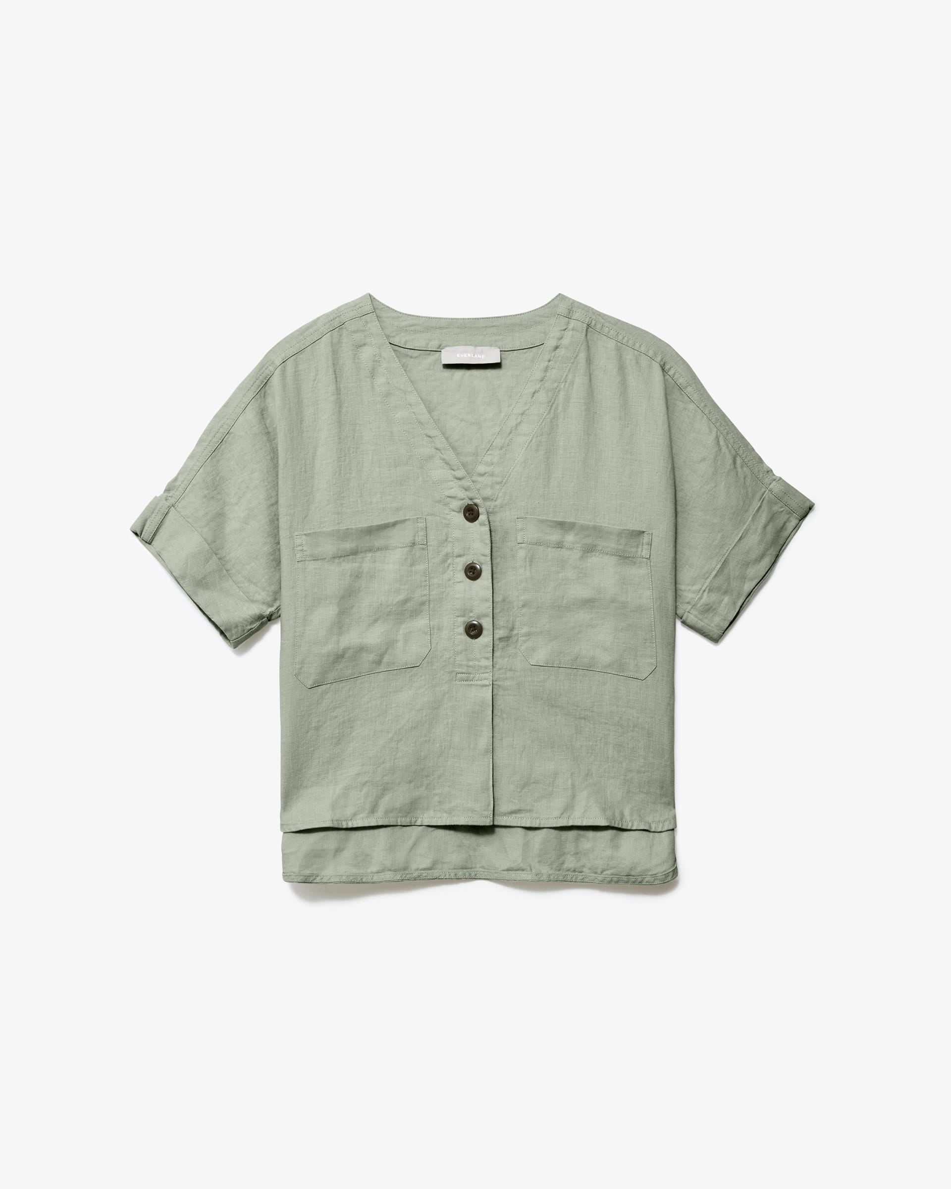 The Linen Utility Shirt Laurel – Everlane