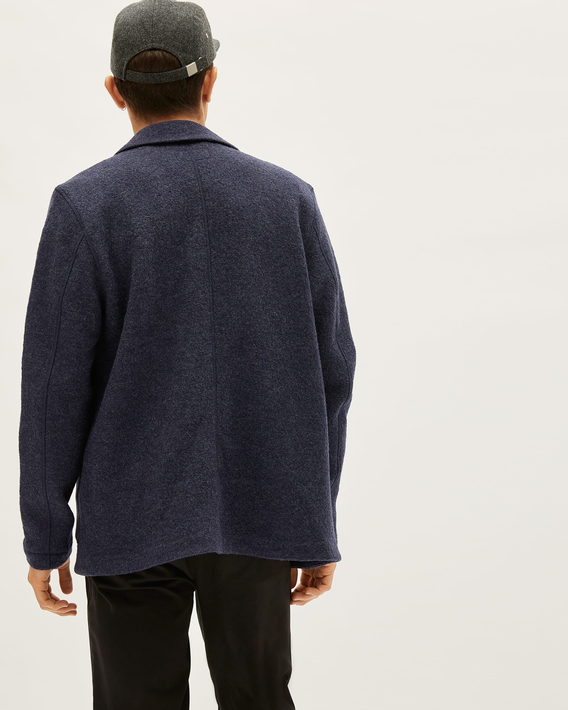 The Italian Wool Chore Blazer Heathered Indigo Everlane
