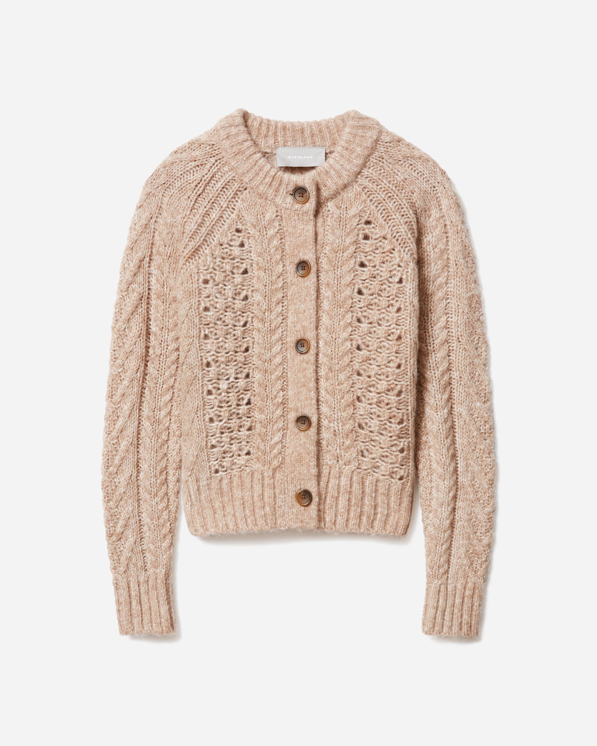 The Cloud Cable Cardigan Heathered Birch – Everlane