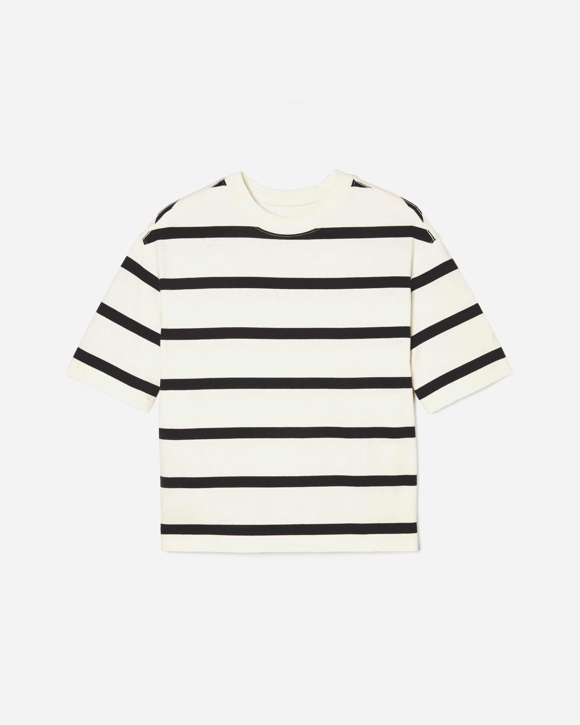The Premium Weight Relaxed Tee Black / Canvas – Everlane