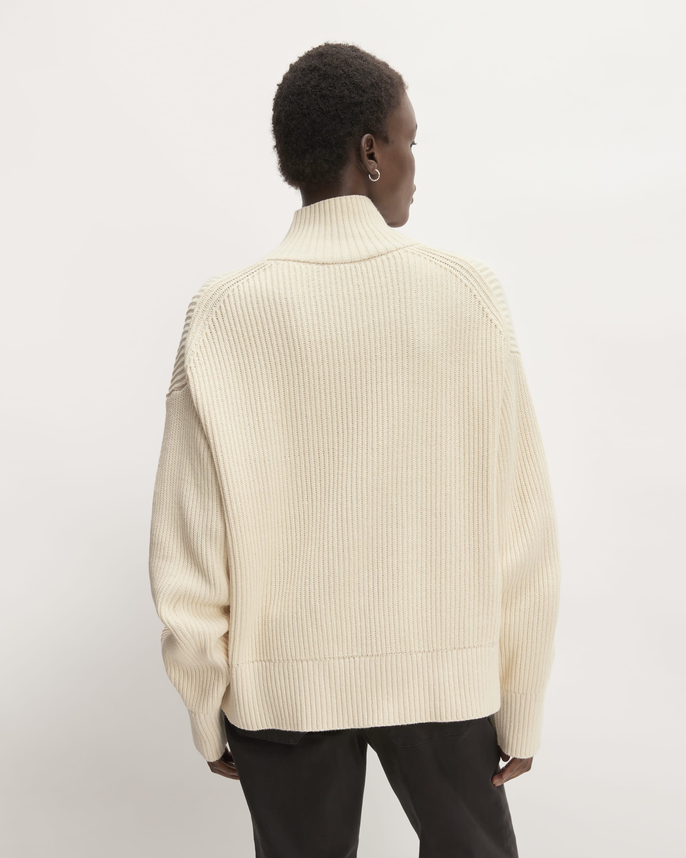 Womens Organic Cotton Turtleneck Knit Asphalt main image 1