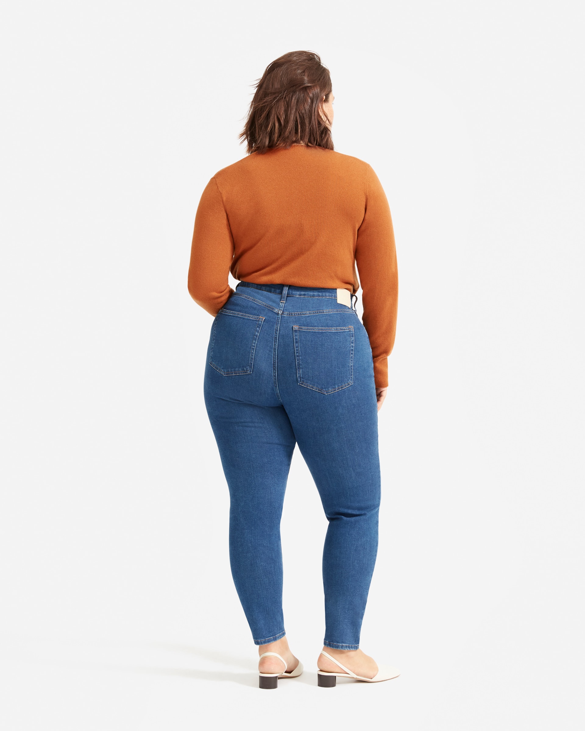 The Authentic Stretch High-Rise Skinny Mid Blue – Everlane