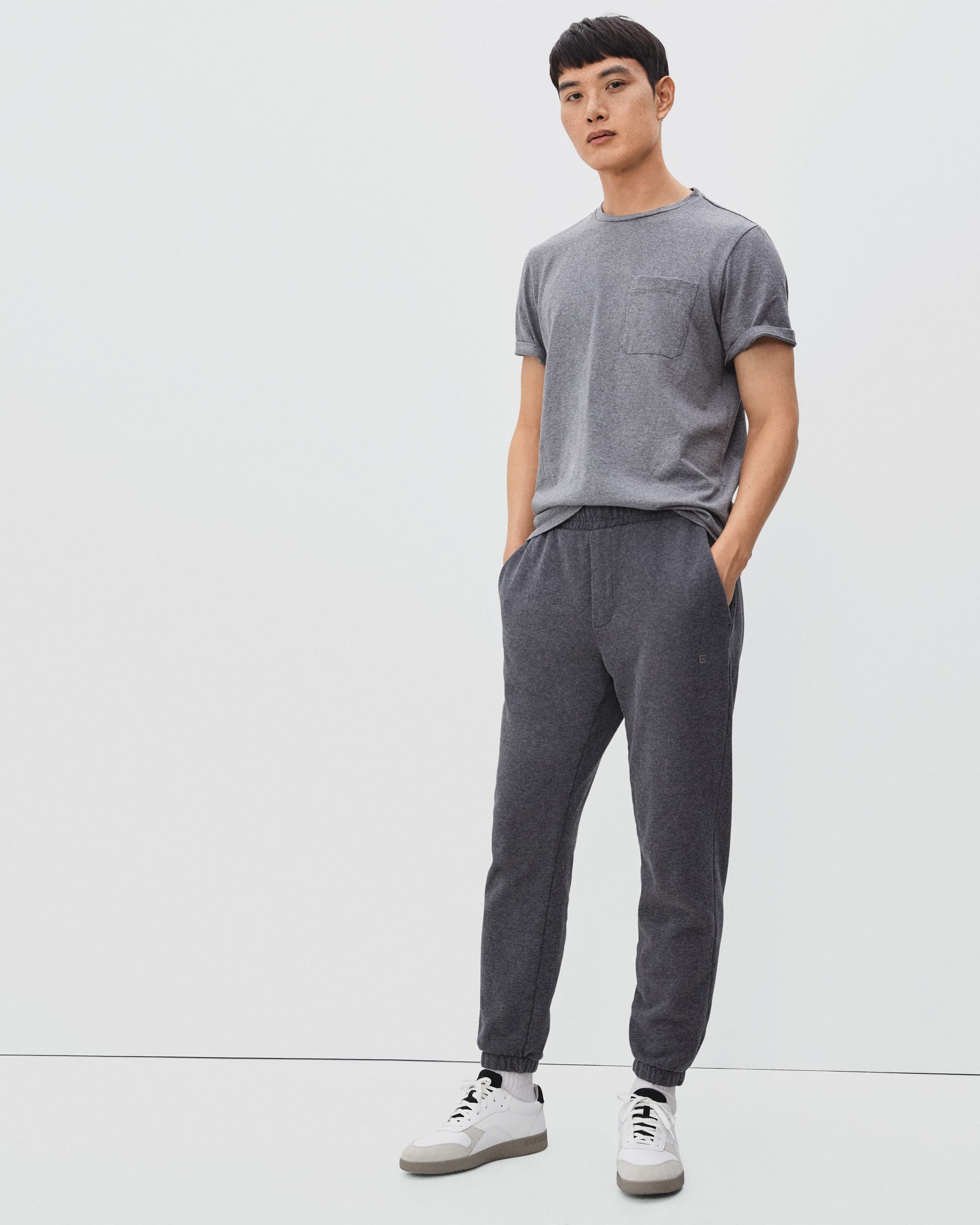 The ReLeather® Court Sneaker White / Smoke Everlane
