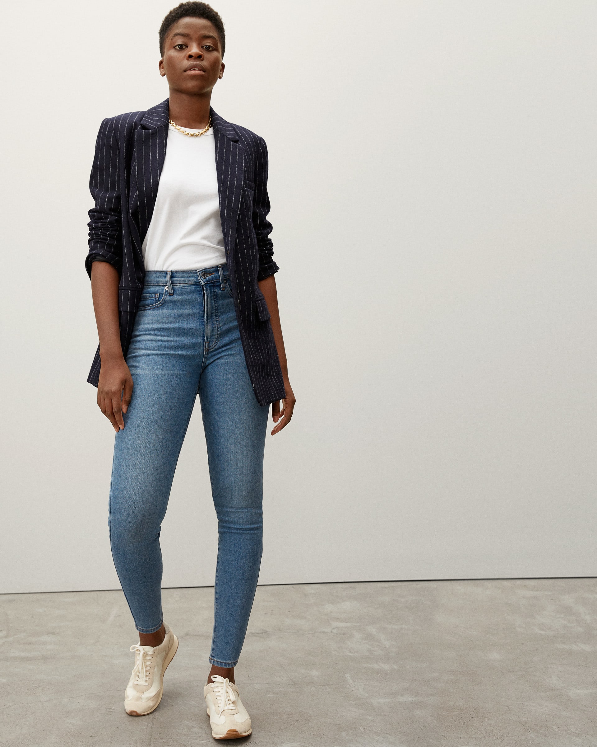 The Authentic Stretch High-Rise Skinny Vintage Blue – Everlane
