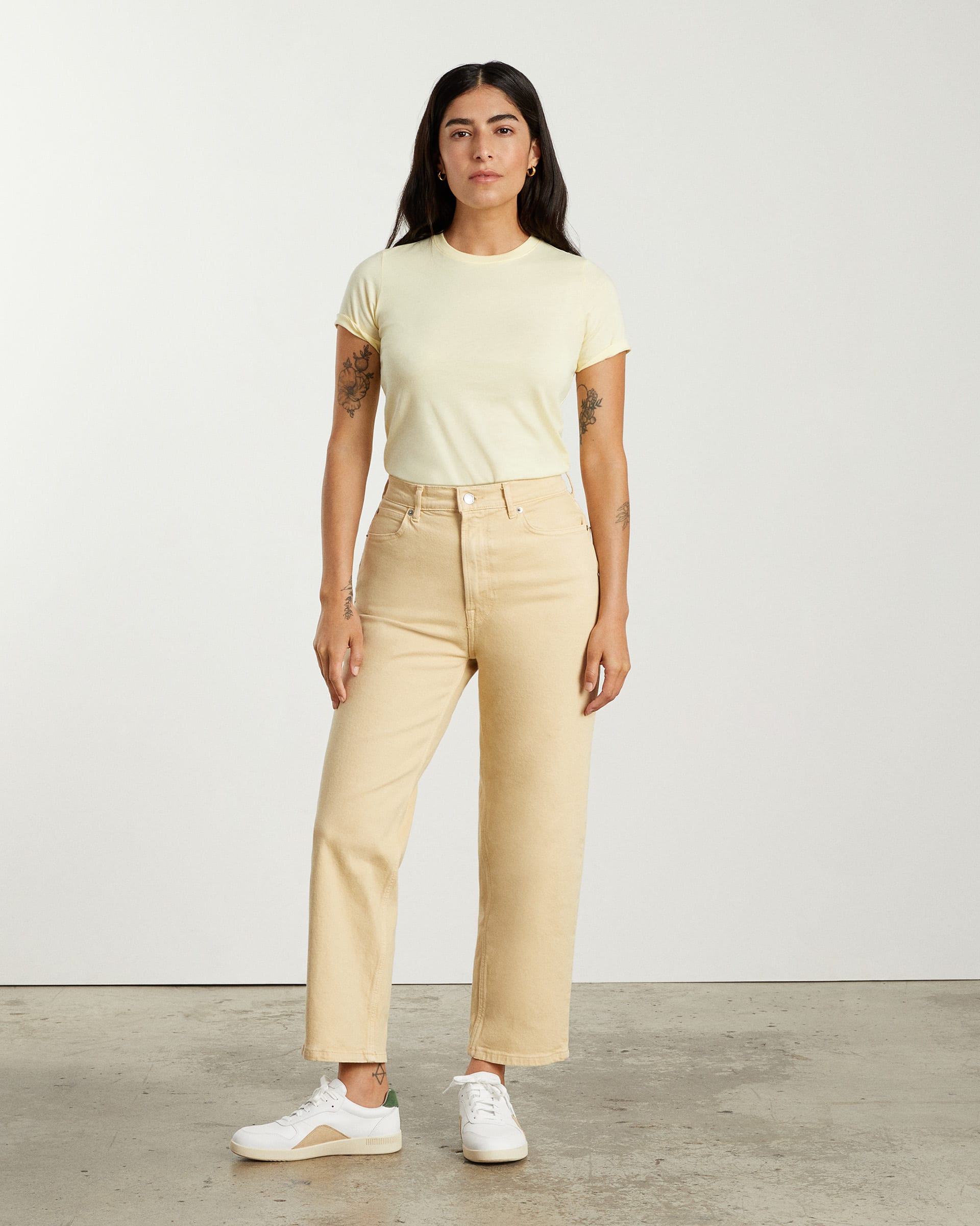 The ReLeather® Court Sneaker Canvas / Green Everlane