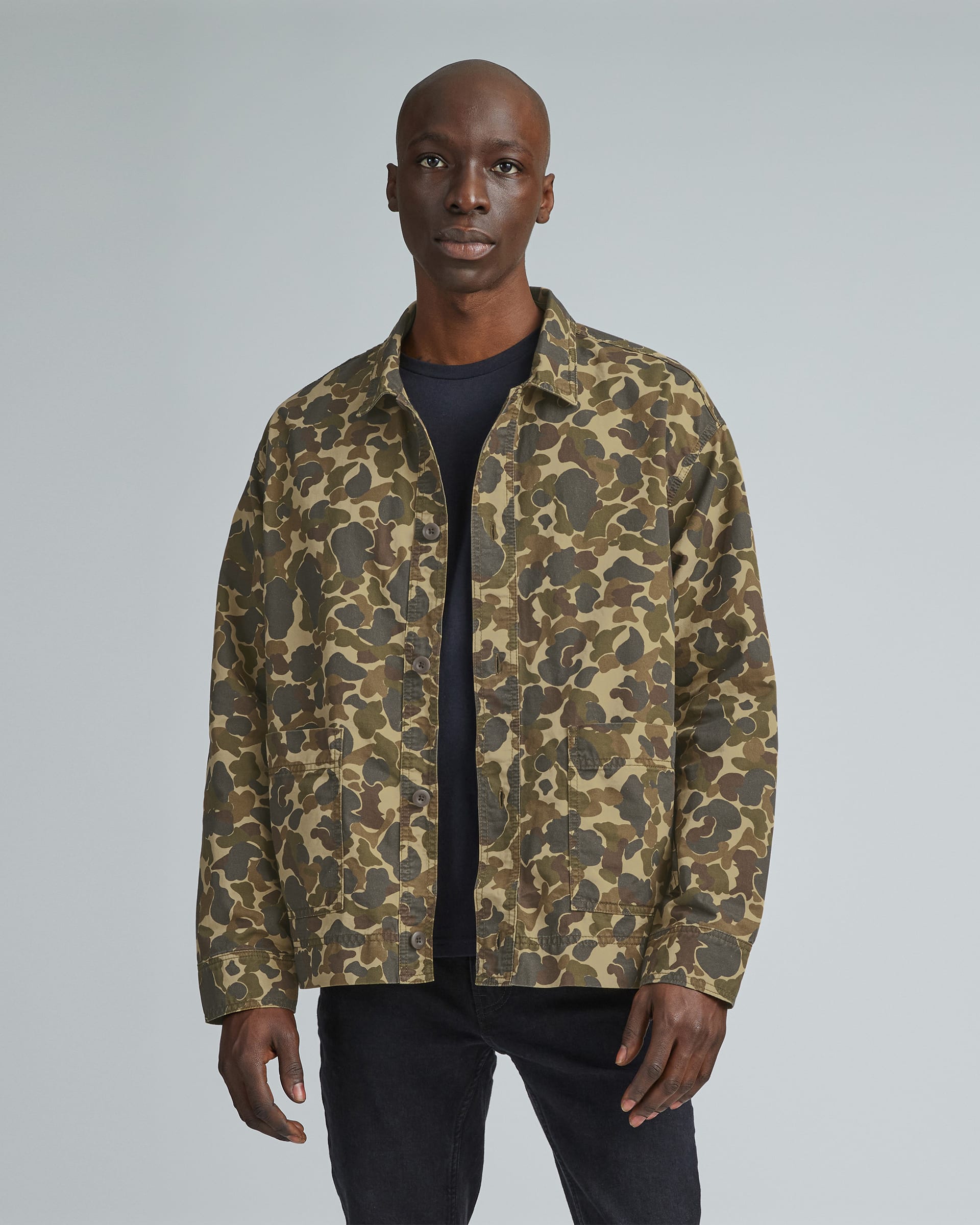 The Camo Utility Jacket Fennel Seed Camo Everlane