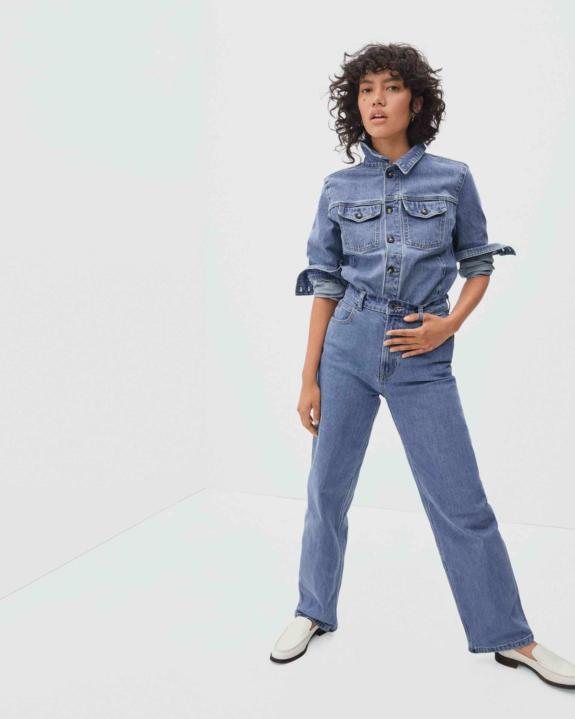 The Way-High Baggy Jean Stone-Washed Sky – Everlane