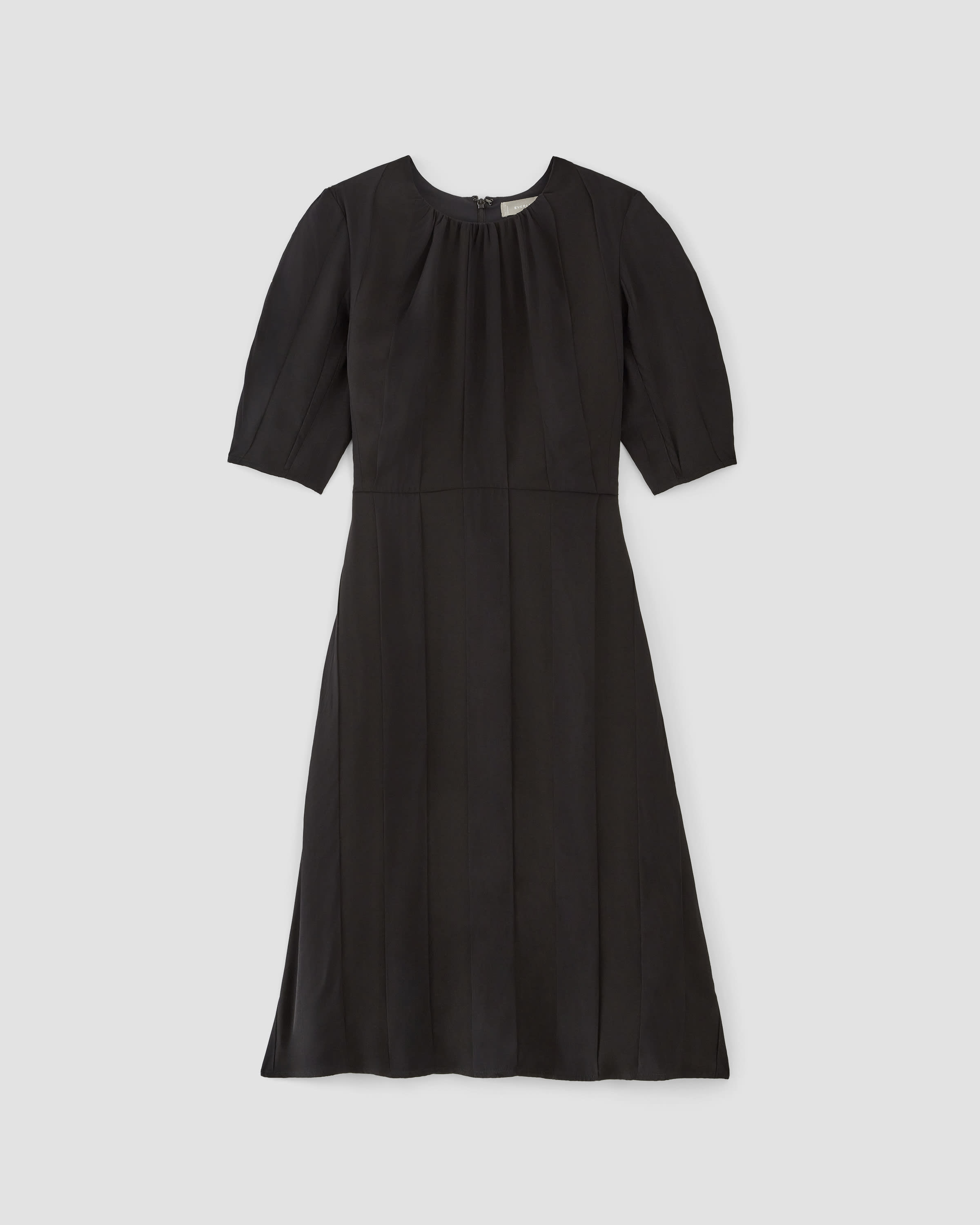 The City Stripe Ruched Dress Black – Everlane