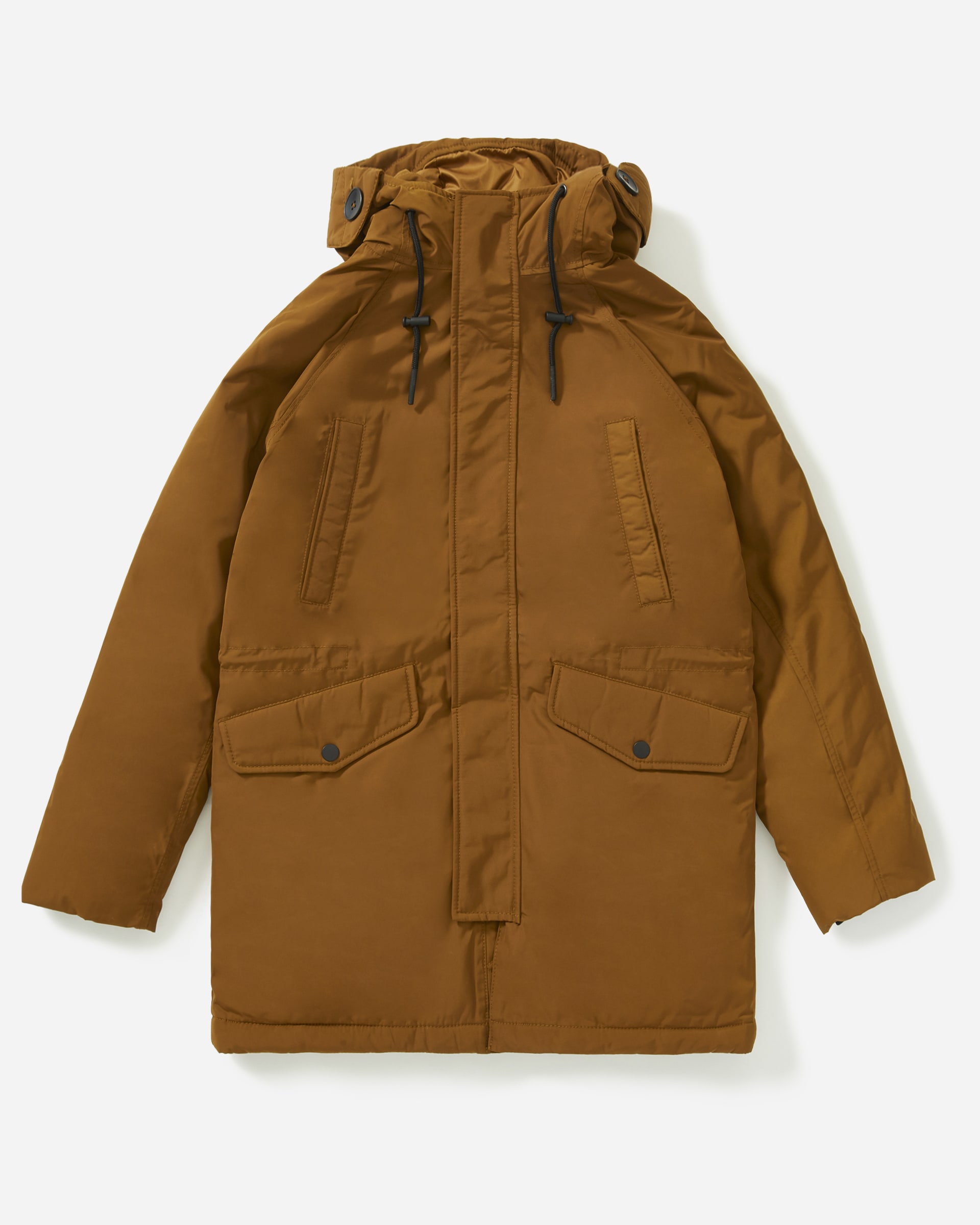 The ReNew Long Parka Copper Brown Everlane