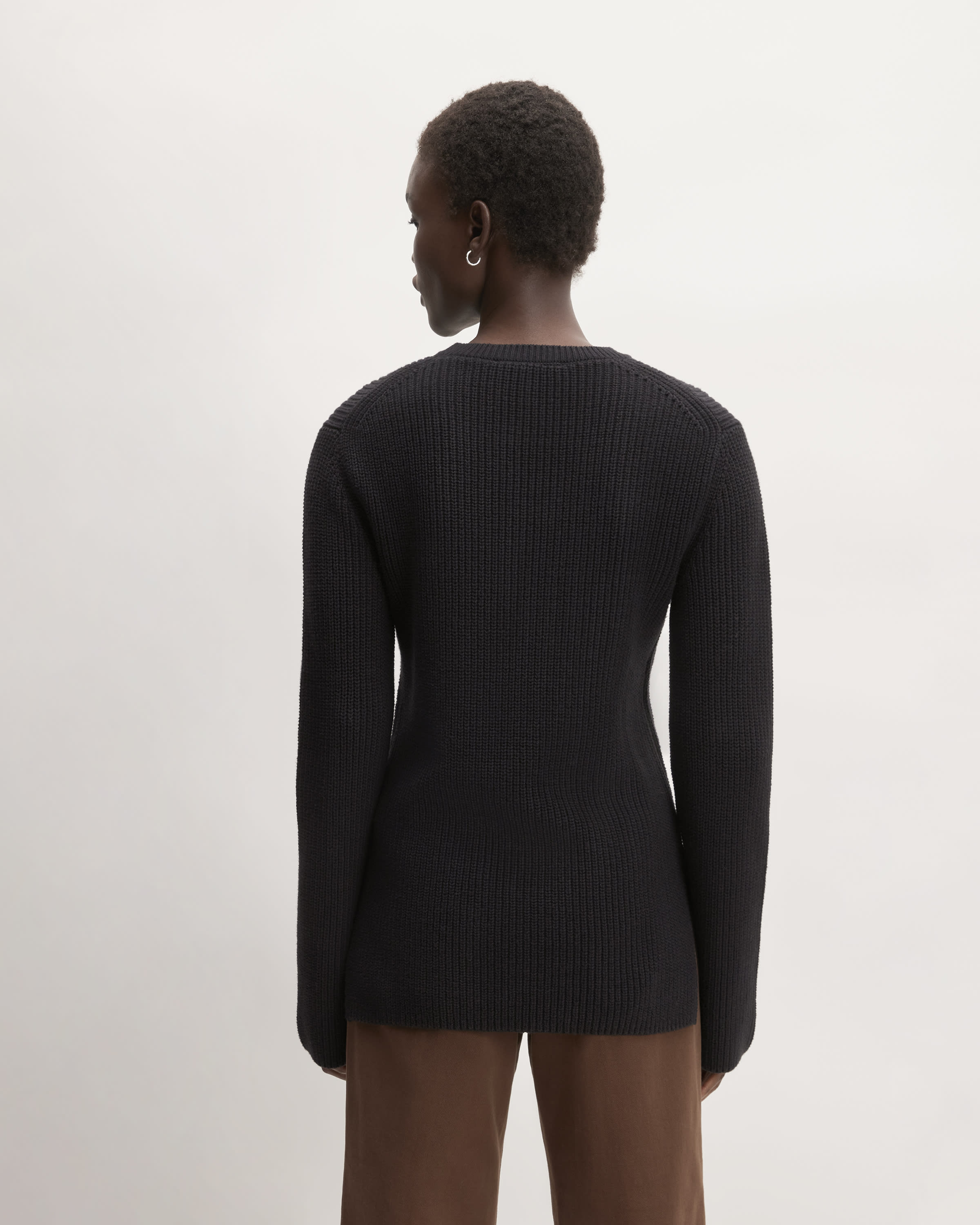 Down Crew Sweater - Black