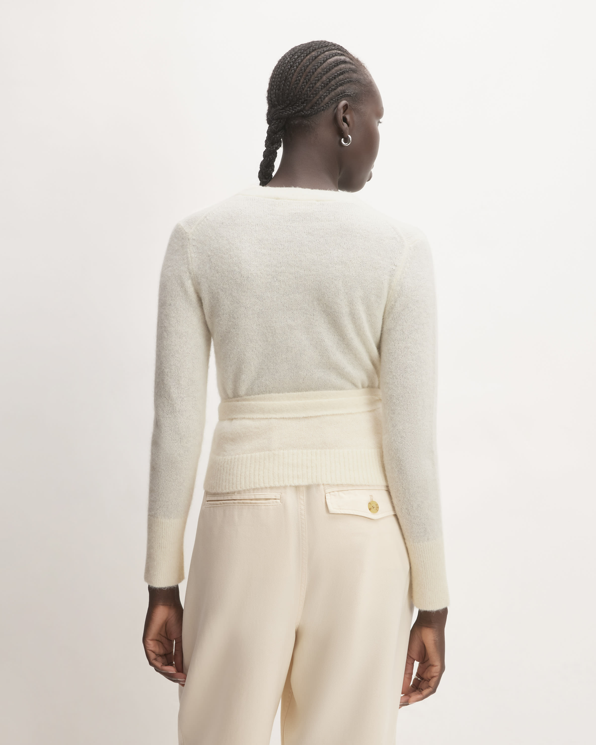 The Alpaca Wrap Sweater Snow Everlane