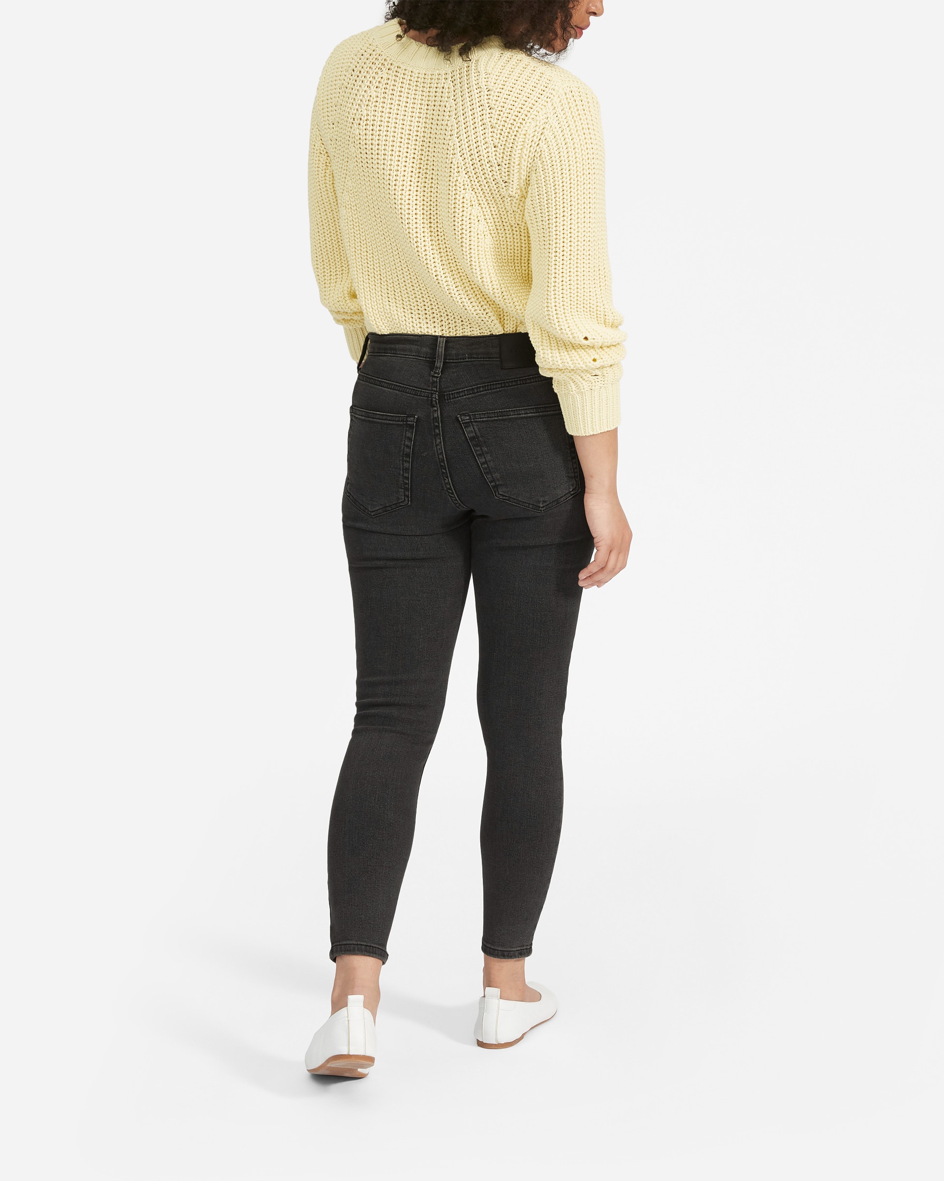 The Authentic Stretch High-Rise Skinny Washed Black – Everlane