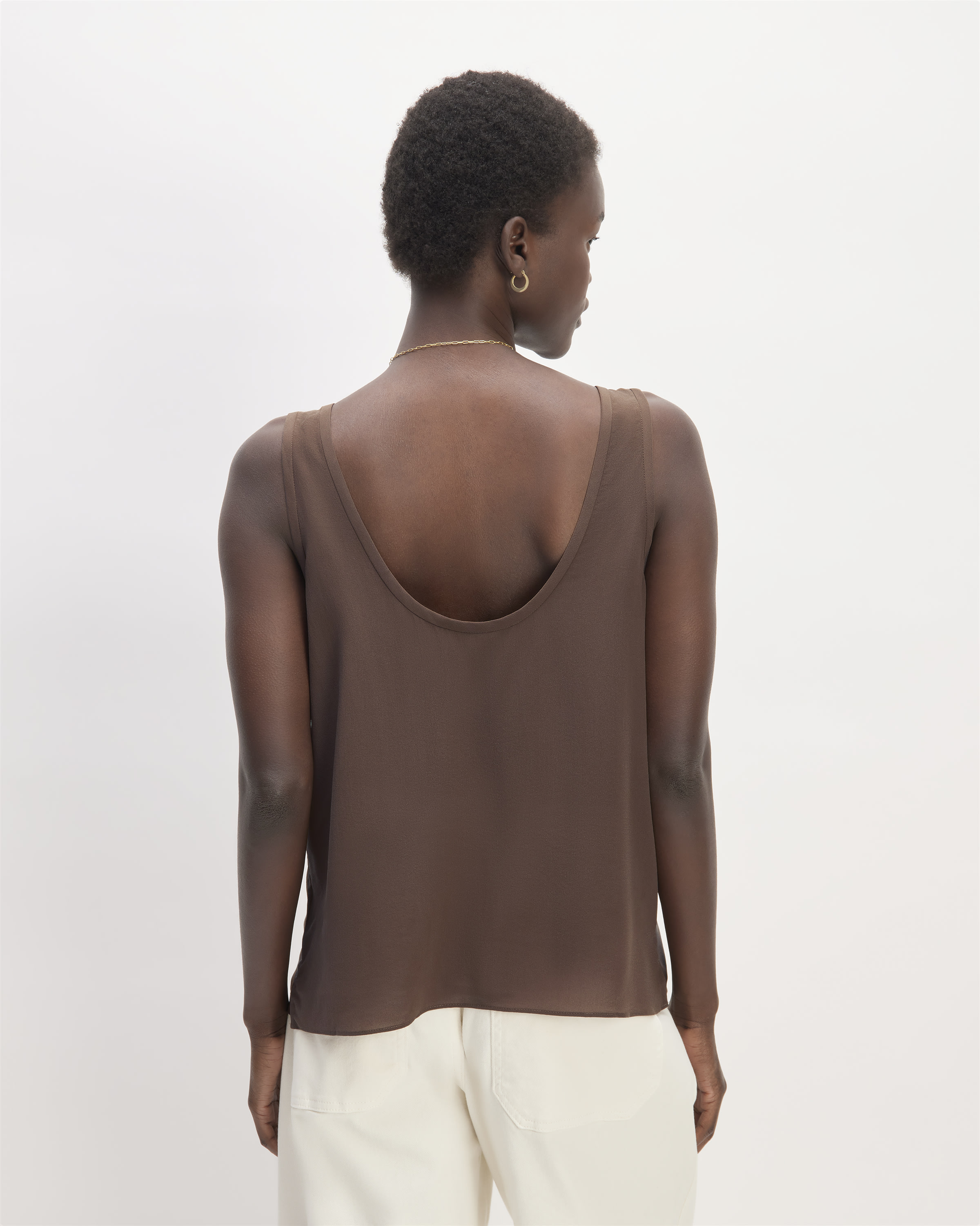 Soft Taupe Silky Essential Scoop Neck Tank