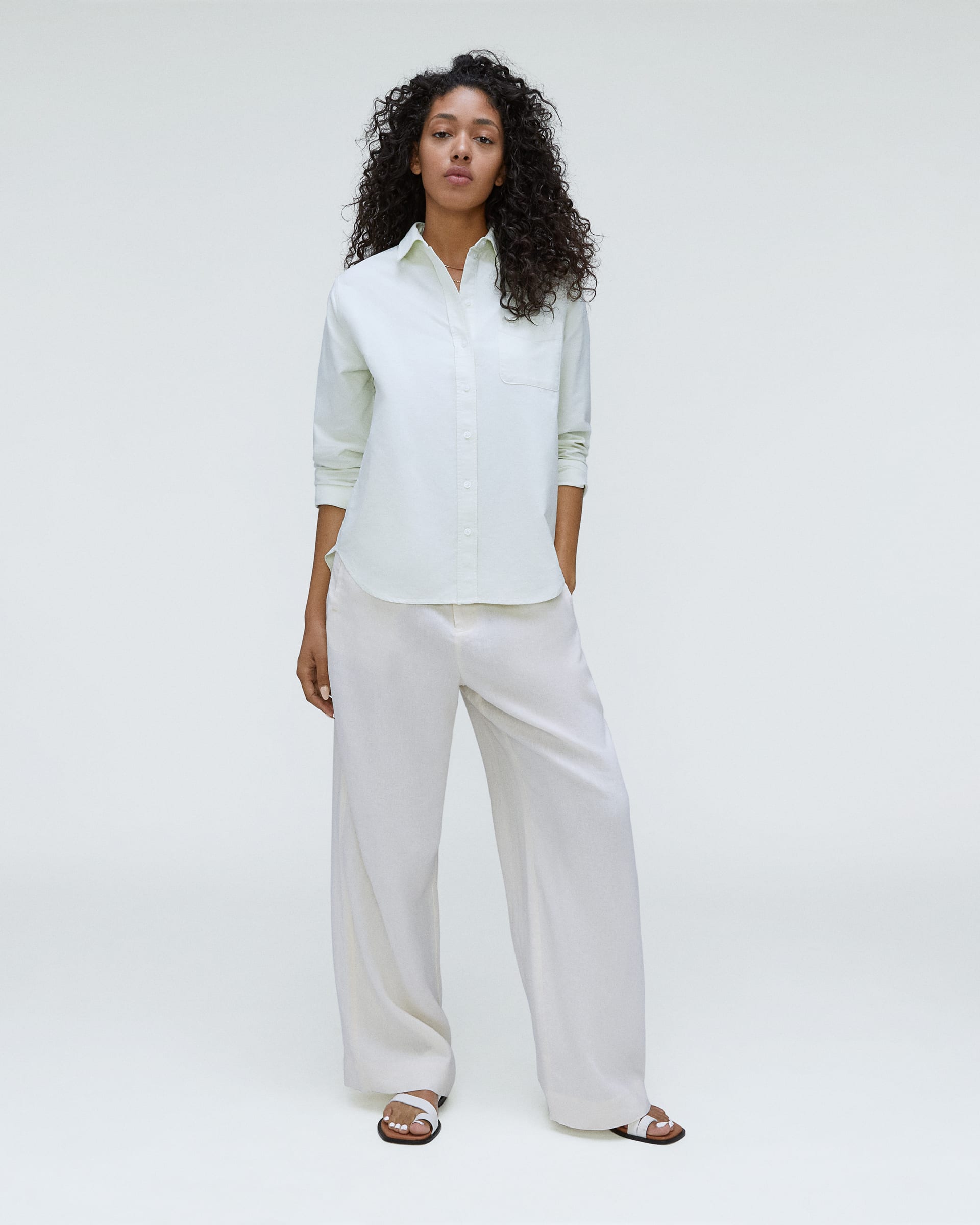 The Relaxed Oxford Shirt Seafoam Green – Everlane