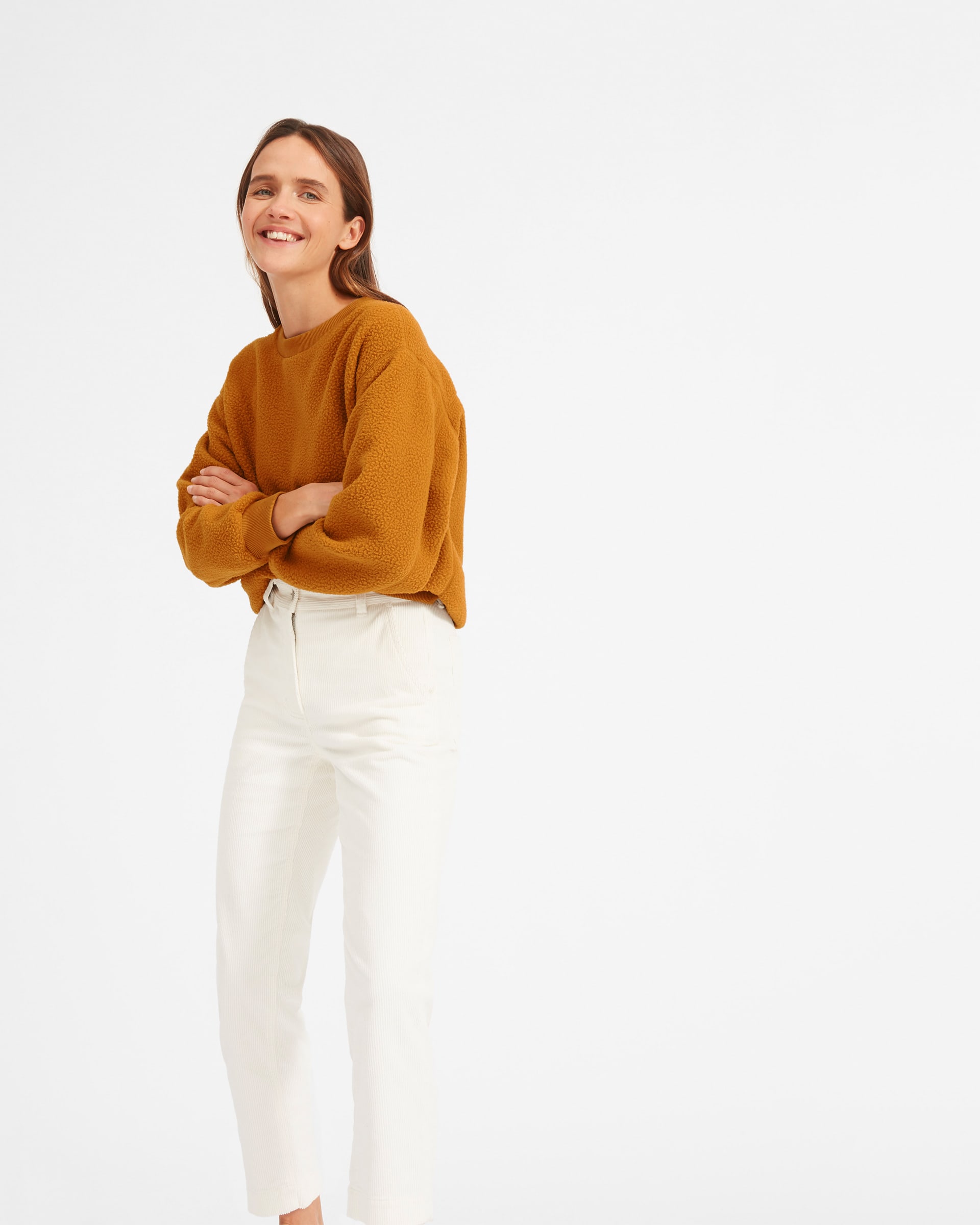 The ReNew Fleece Oversized Sweatshirt Golden Brown – Everlane