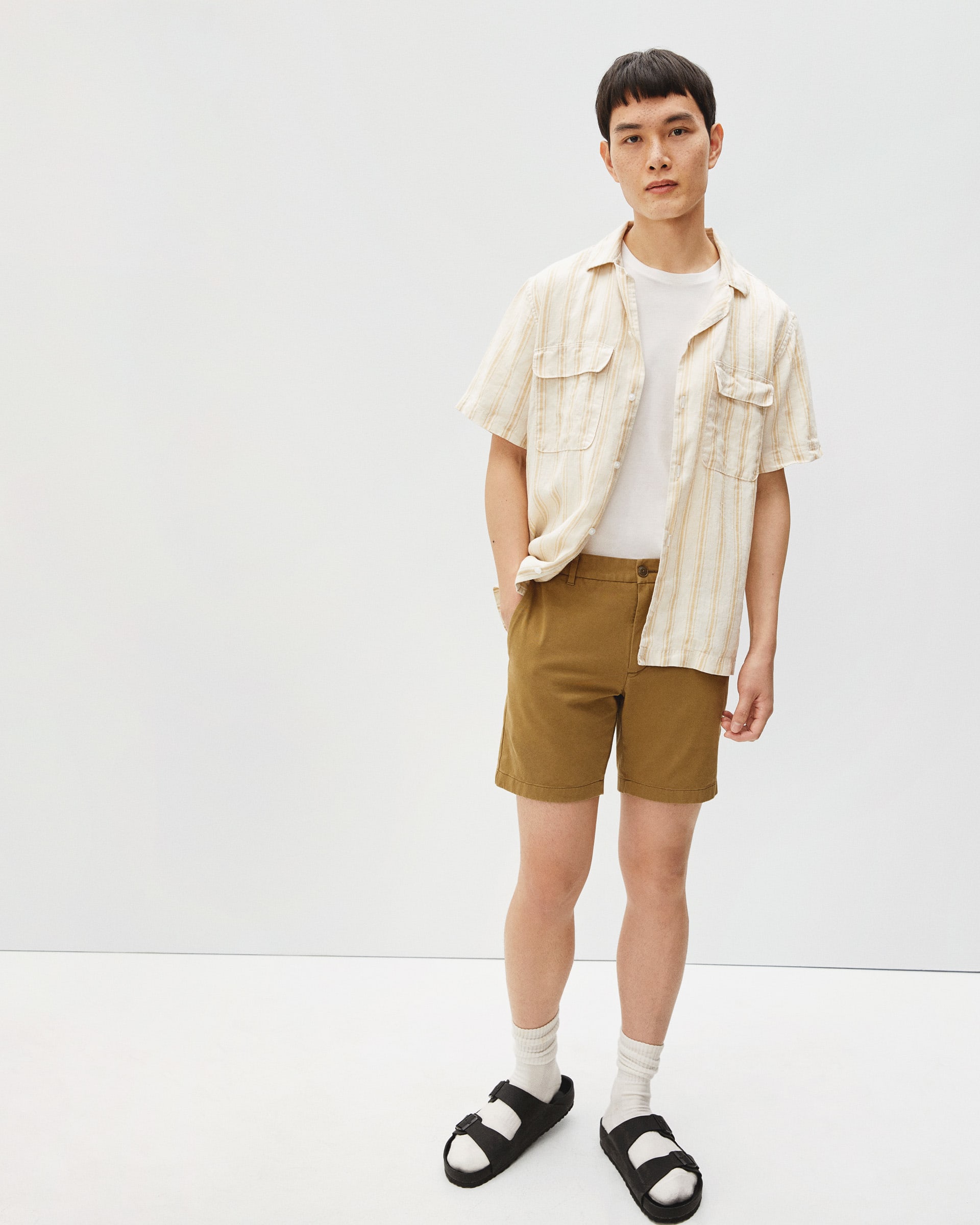 The Relaxed Linen Short-Sleeve Shirt Wheat / Canvas – Everlane
