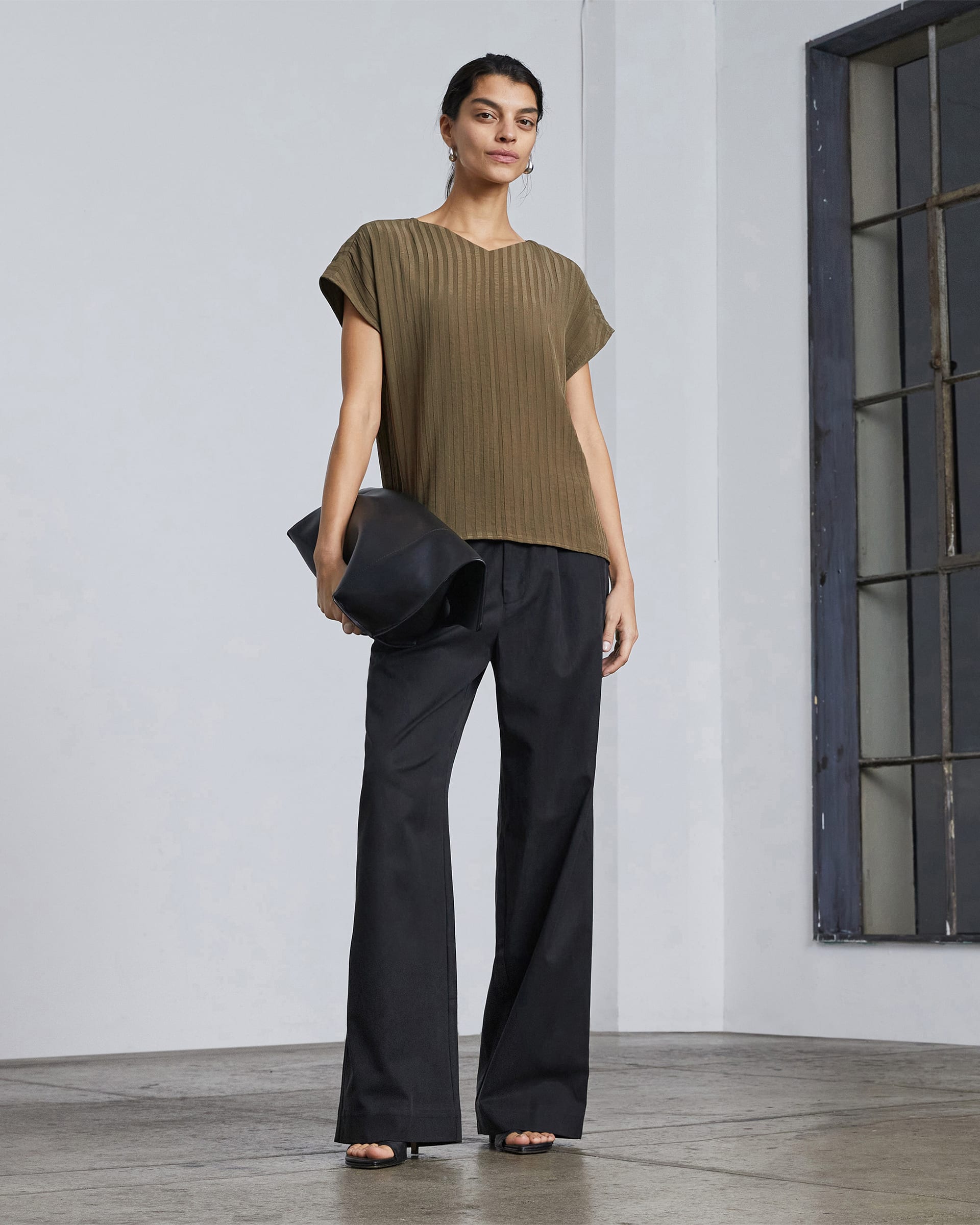 Penelope Stripe V Neck Top