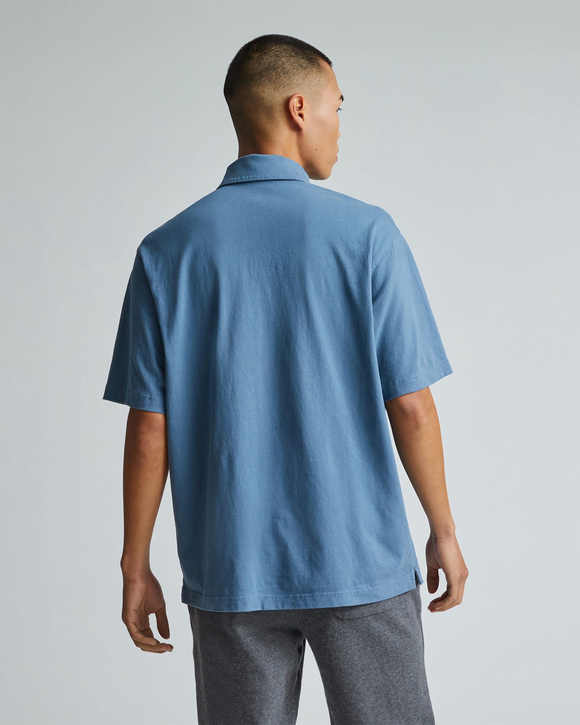 The Premium Weight Relaxed Polo Bluefin – Everlane