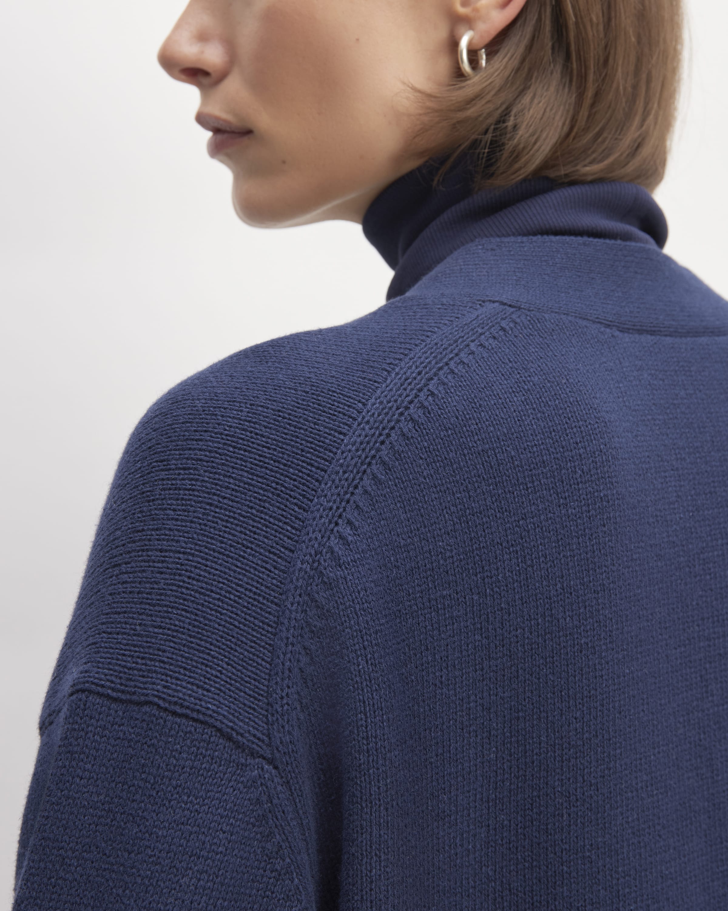 Ewhurst Sleeveless Cardigan - Navy Blue, Oatmeal
