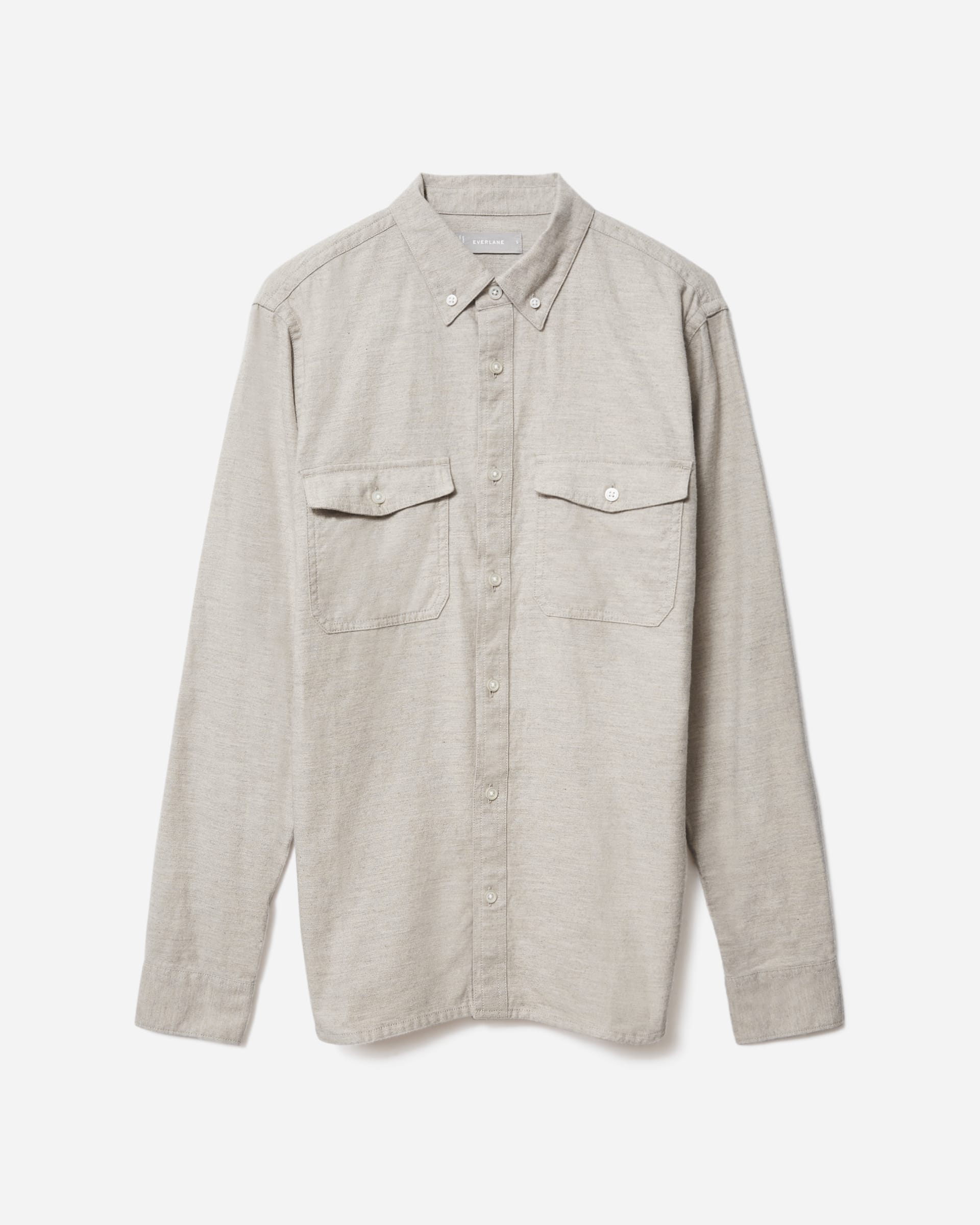 The Brushed Flannel Shirt Heathered Oatmeal – Everlane
