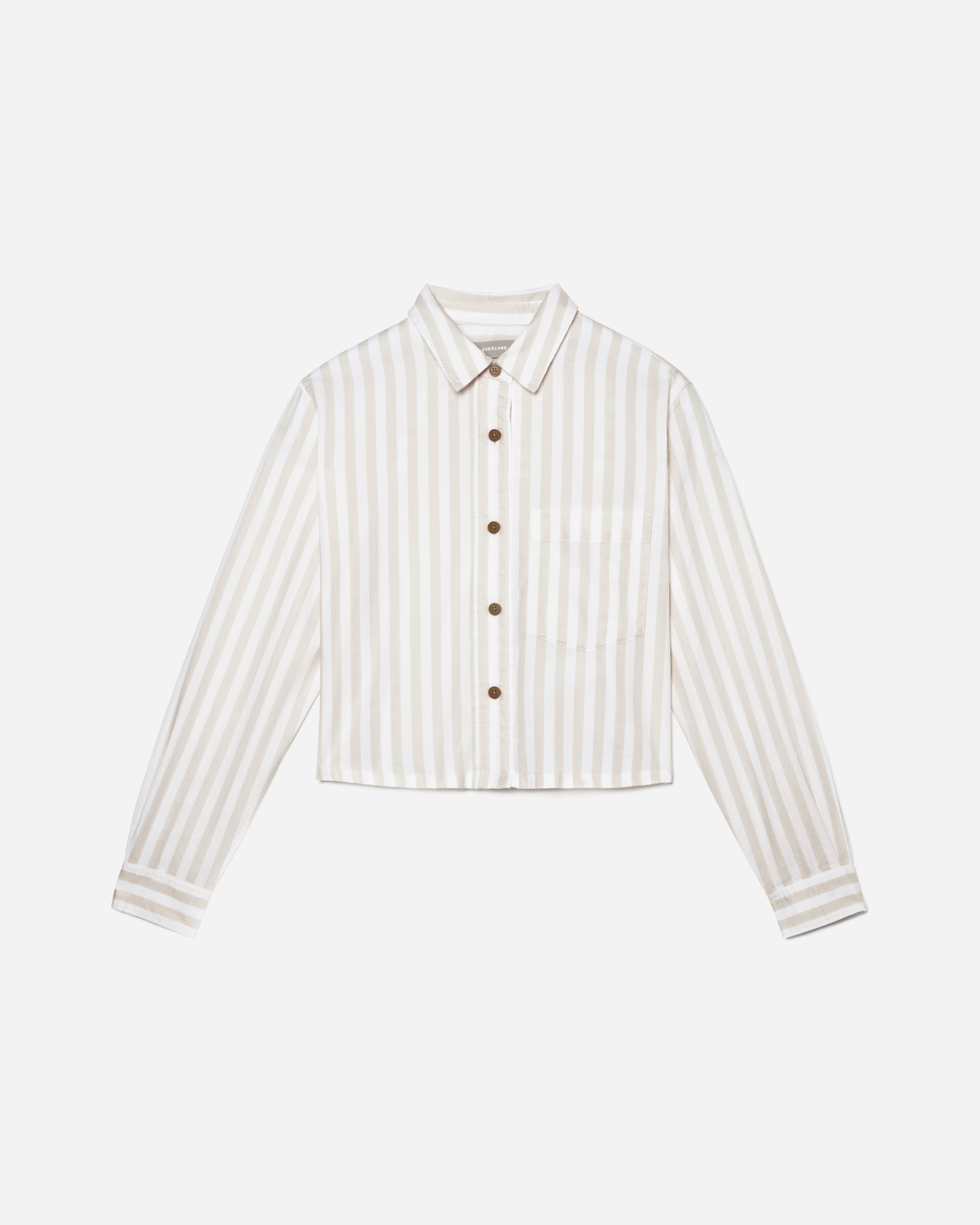 The Silky Cotton Way-Short Shirt Sand / White – Everlane