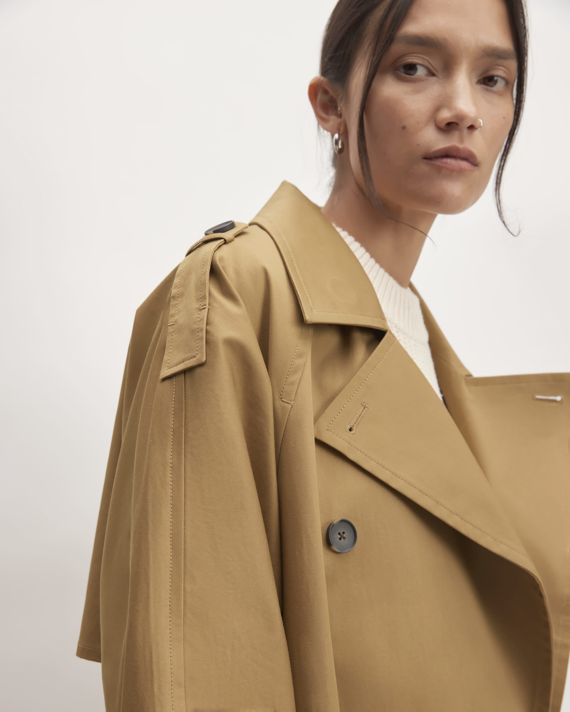 The Cotton Long Trench Coat Toasted Coconut – Everlane