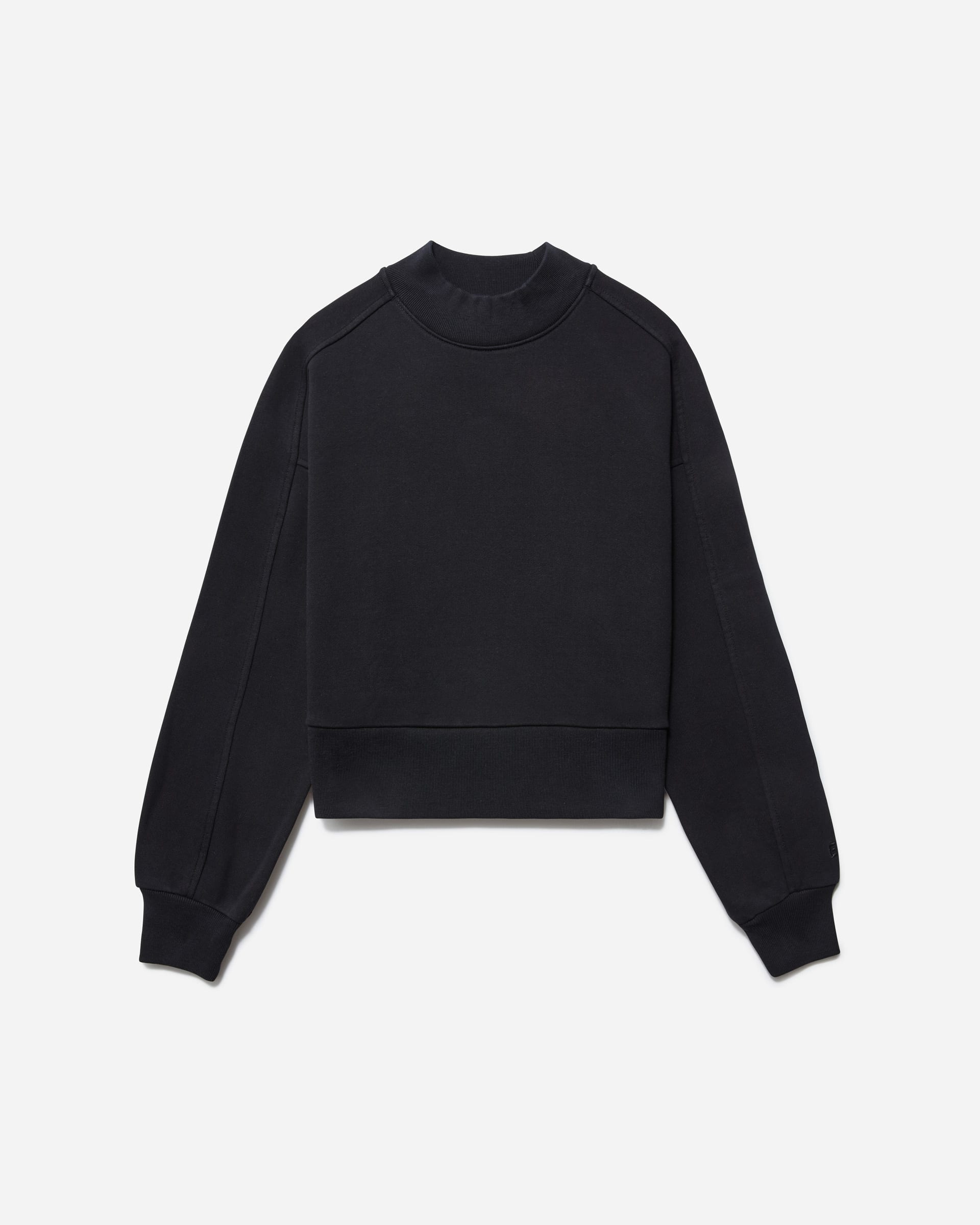 The Track Cropped Sweatshirt Black – Everlane