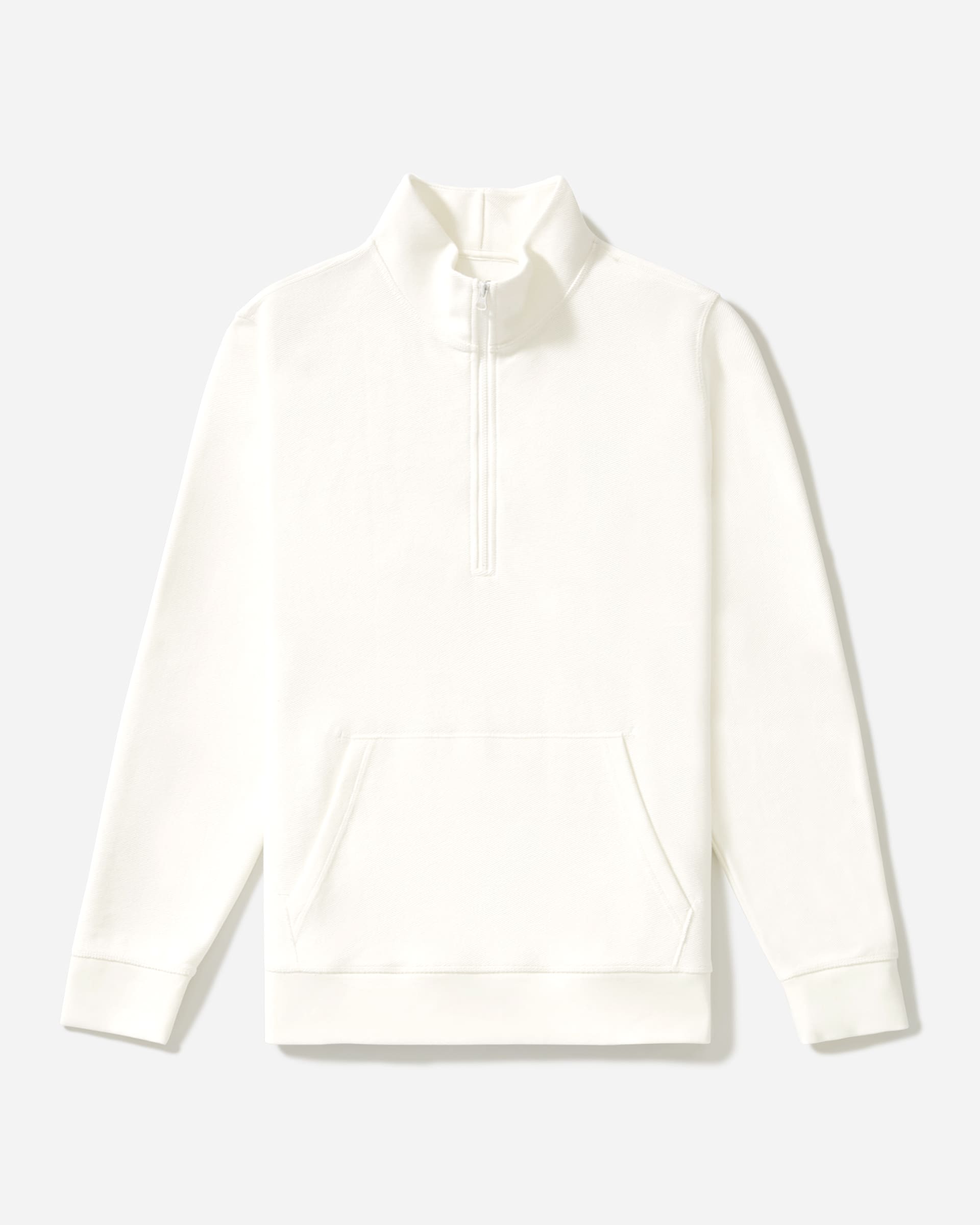 The Twill Half-Zip Sweatshirt Off-White – Everlane