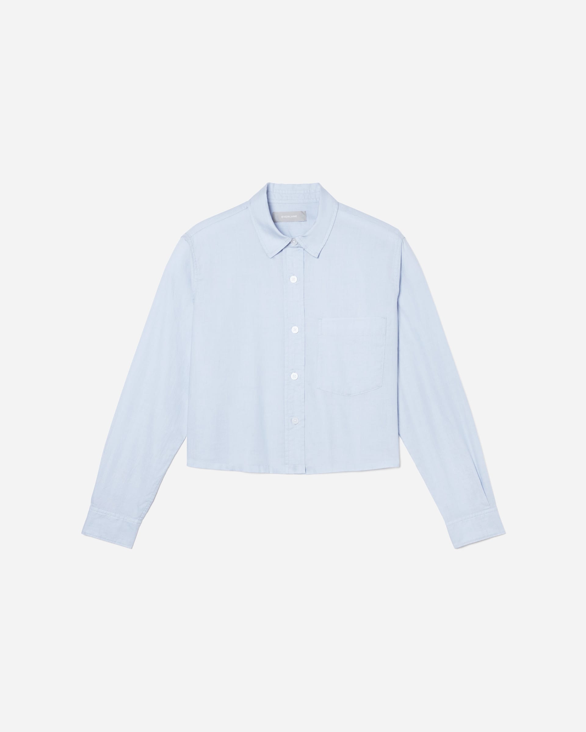 The Silky Cotton Way-Short Shirt Chambray Blue – Everlane