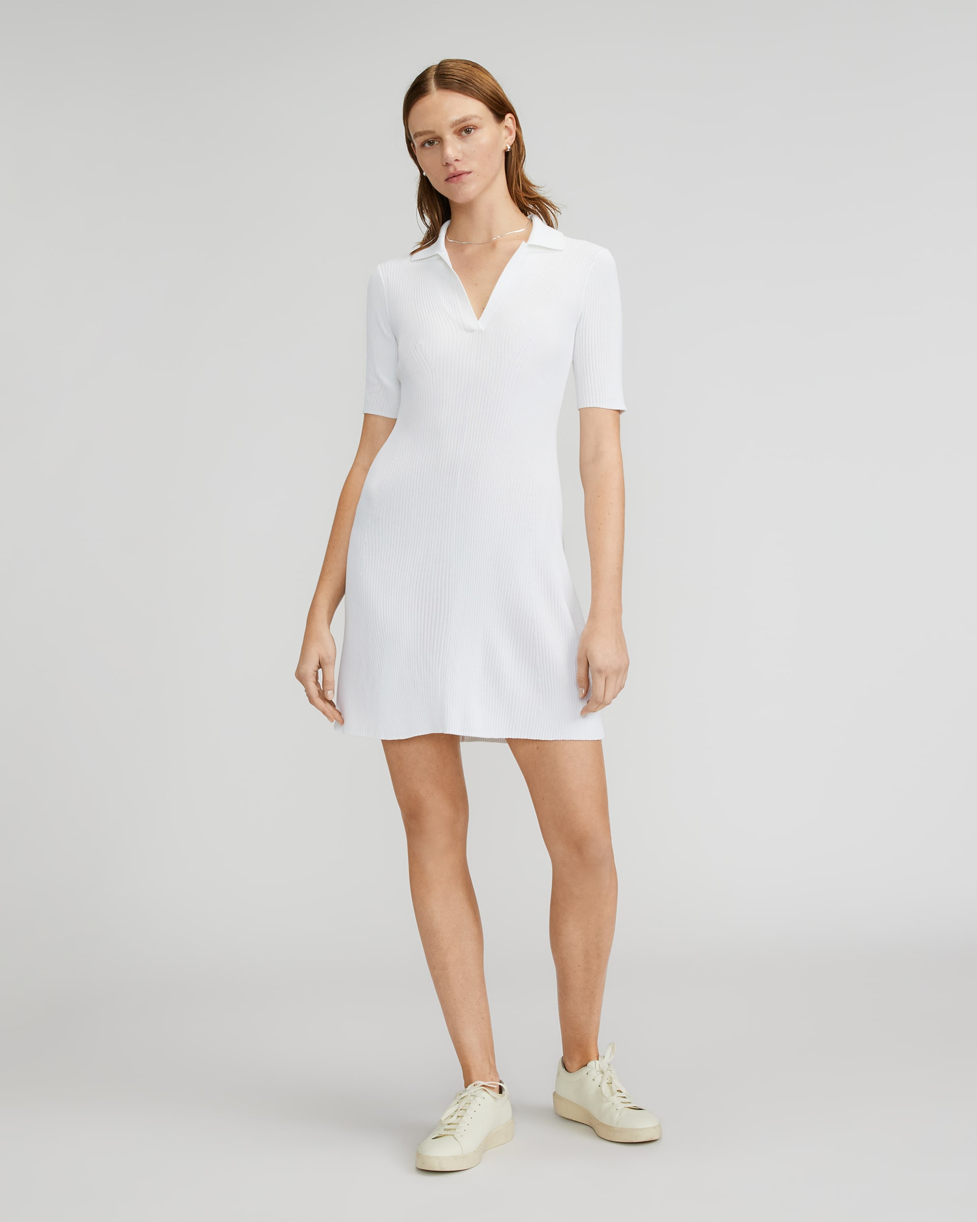 Polo Collar Short Sleeve Dress