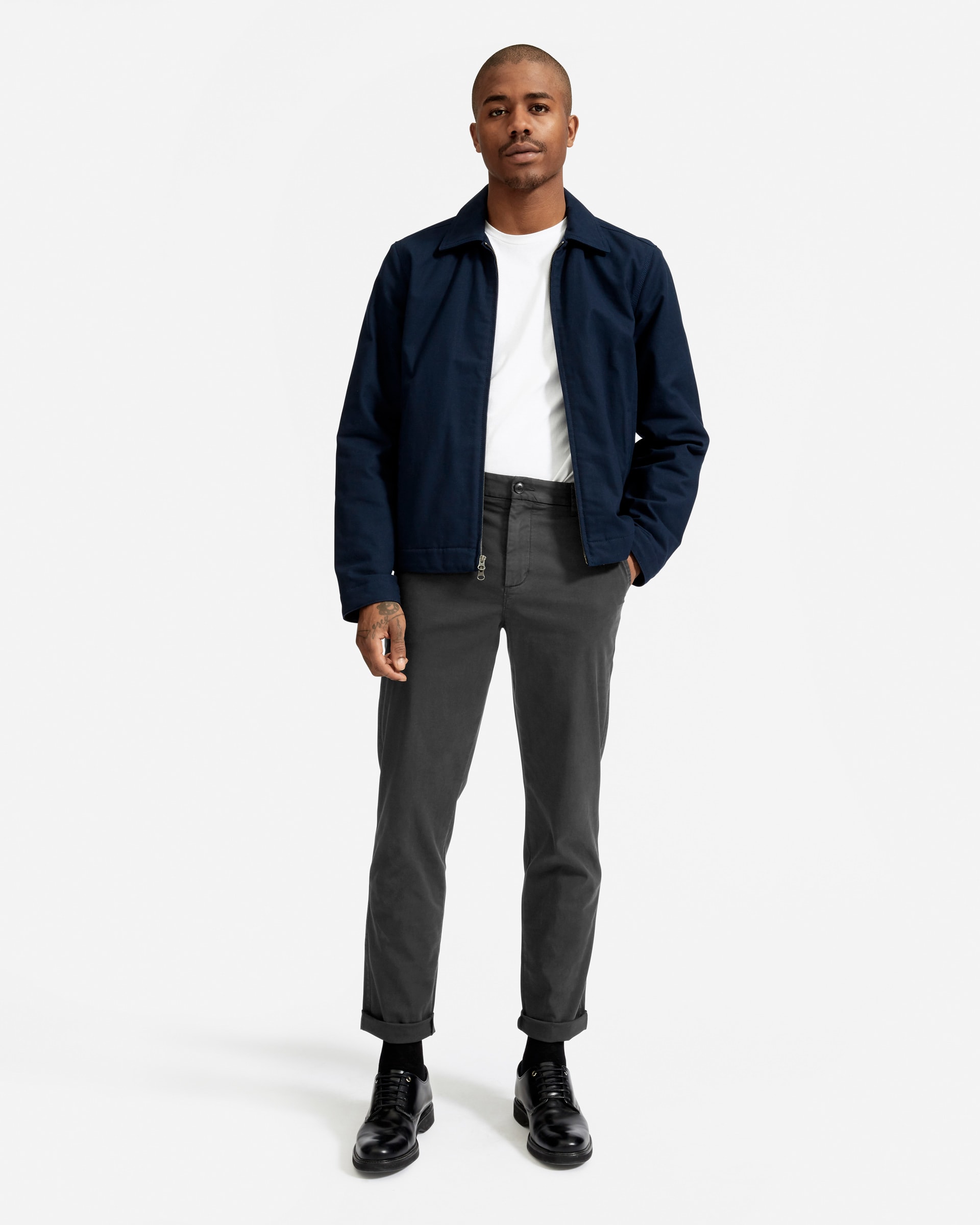 The Midweight Straight Chino Washed Black – Everlane