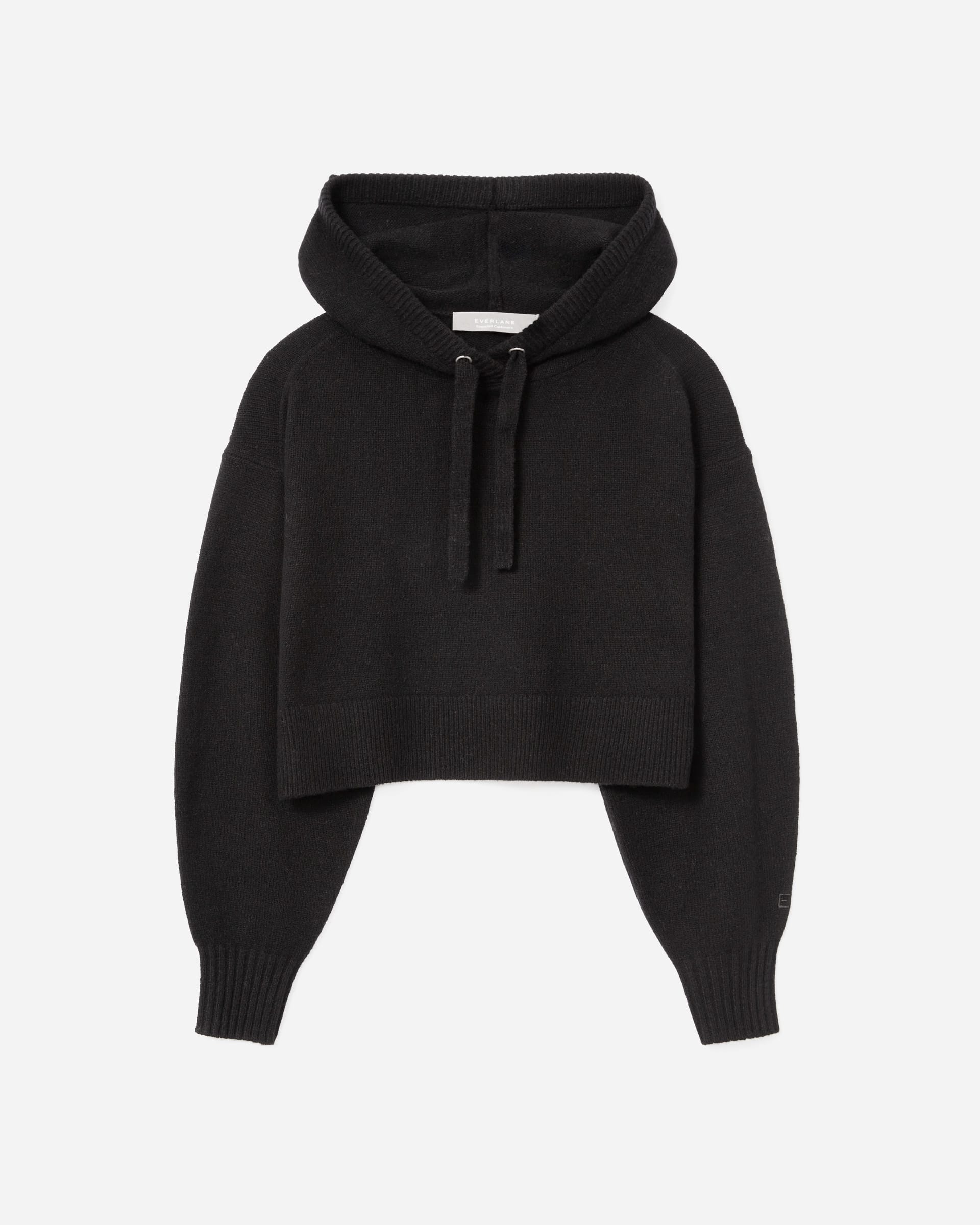 The Cropped Hoodie in ReCashmere® Black – Everlane