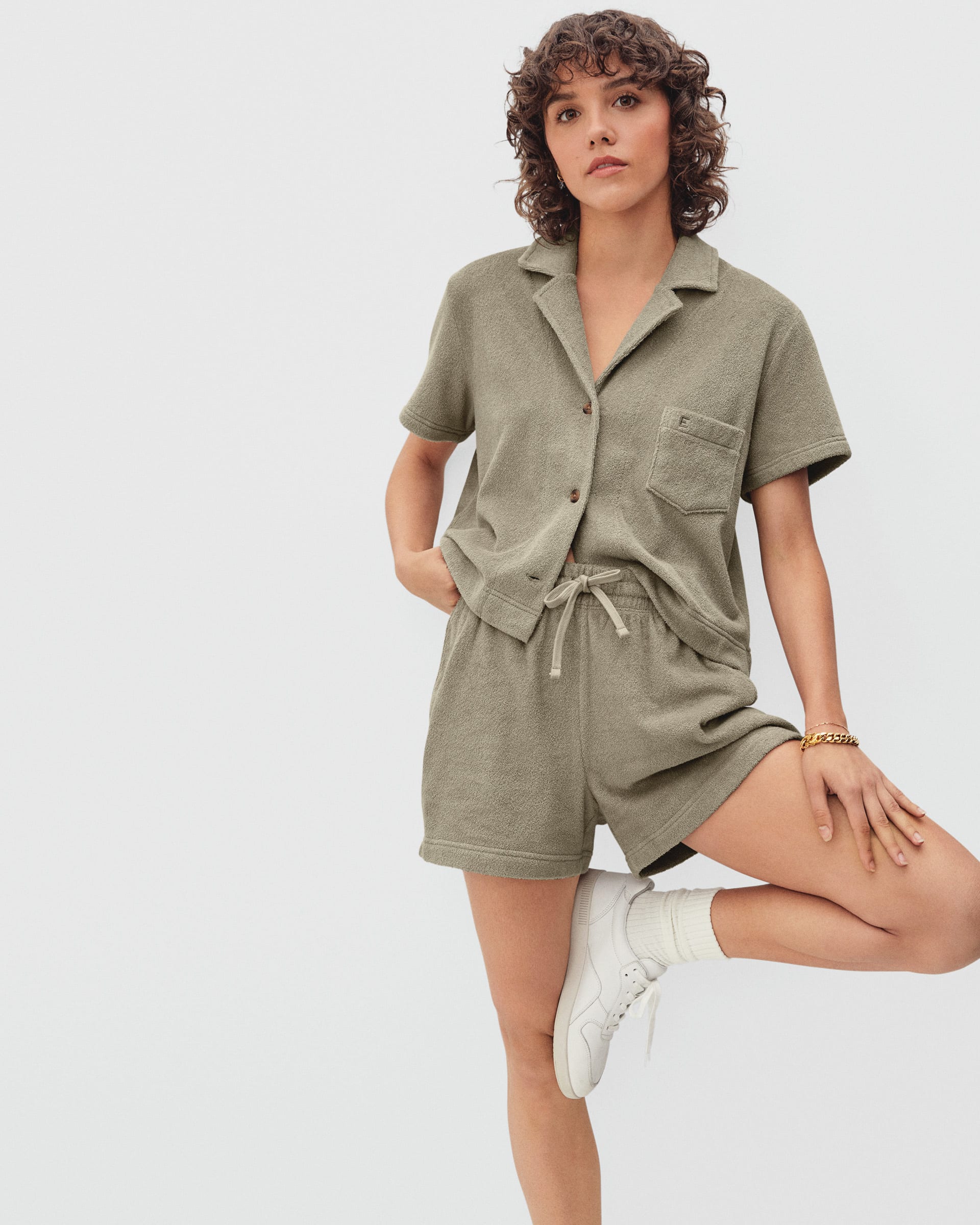 The Terry Cloth Short Field Green – Everlane