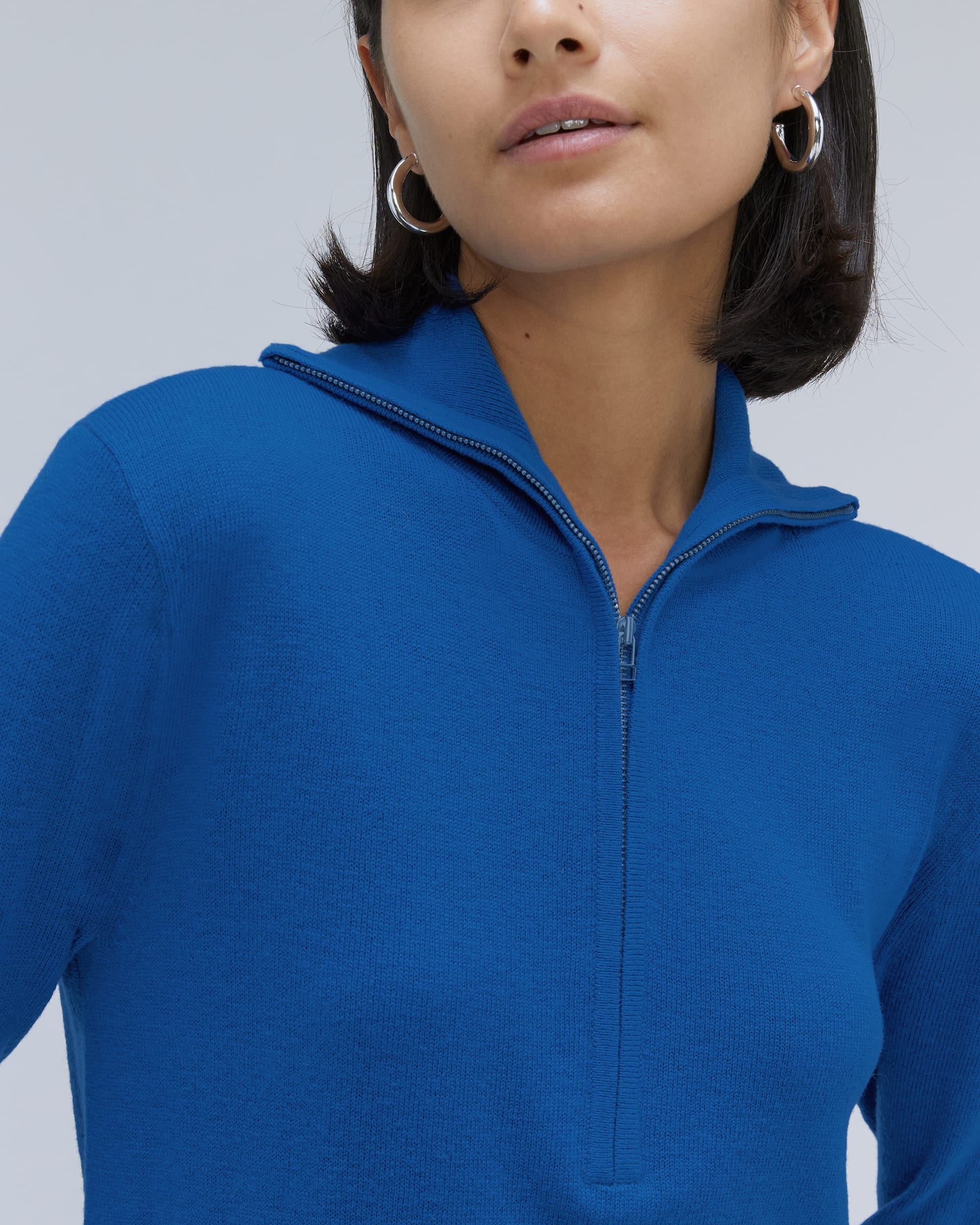 Plaid Luxe Half Zip Sweatshirt