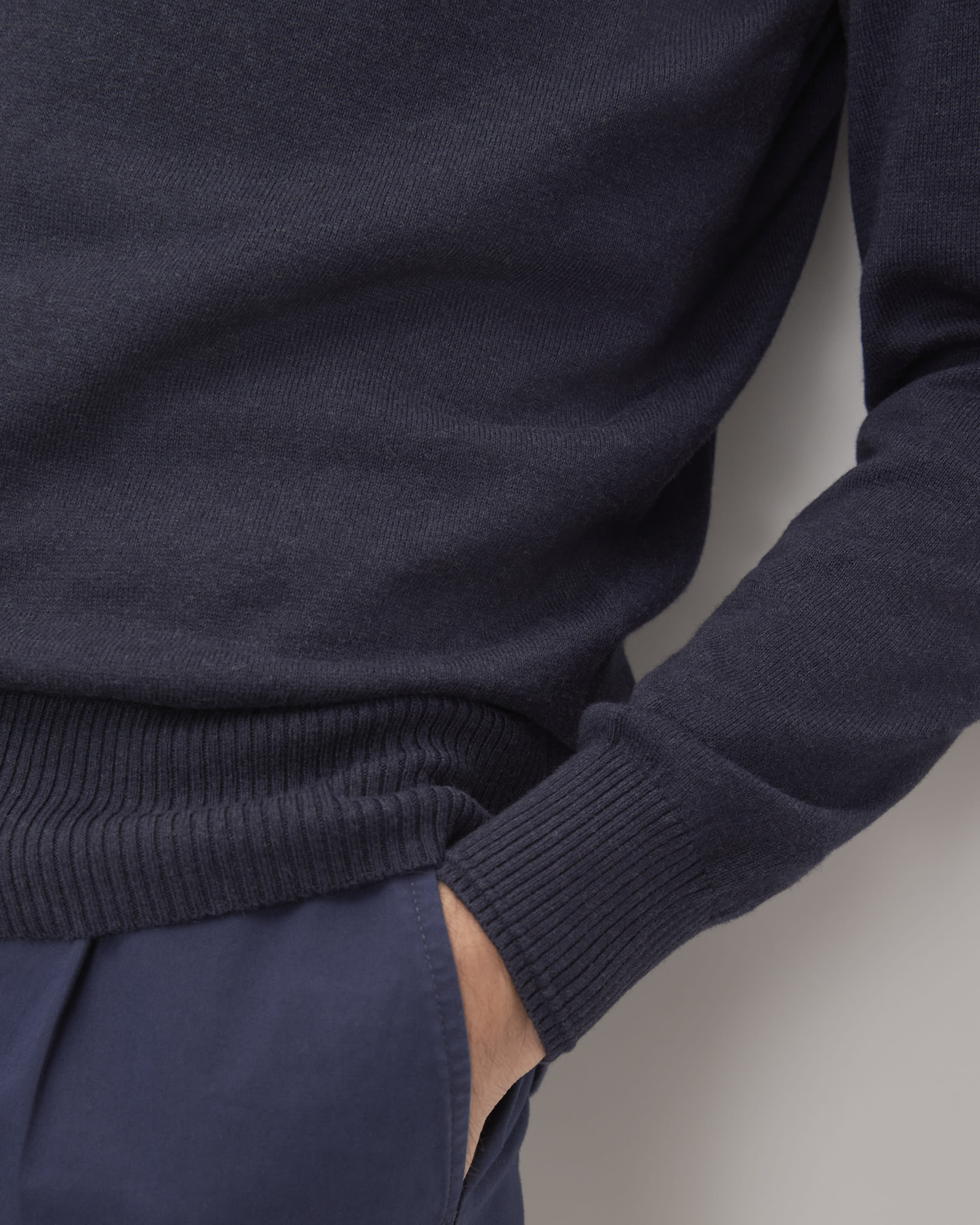 The No-Sweat Sweater | Uniform Heathered Midnight – Everlane