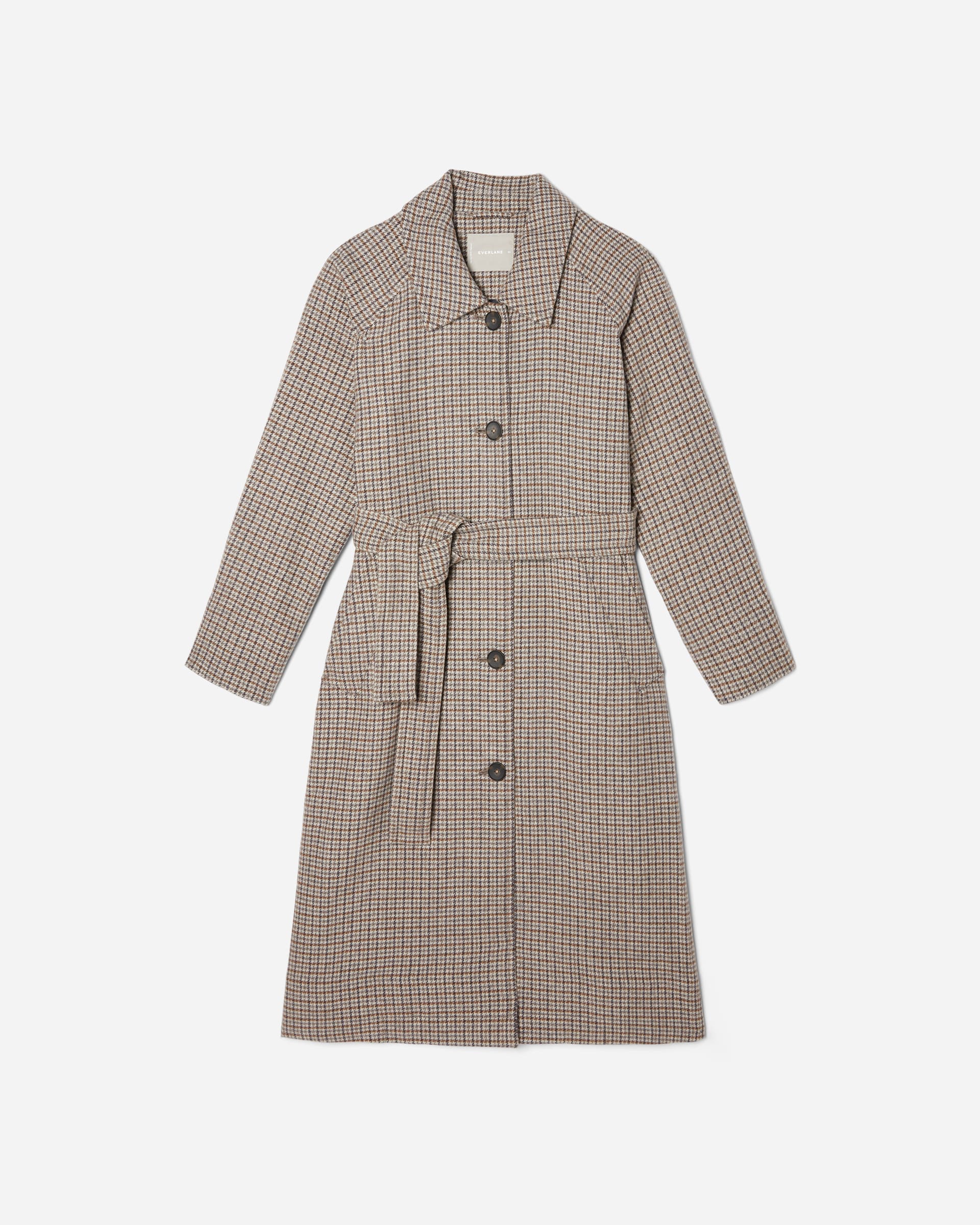 The Italian ReWool® Trench Pewter Houndstooth – Everlane