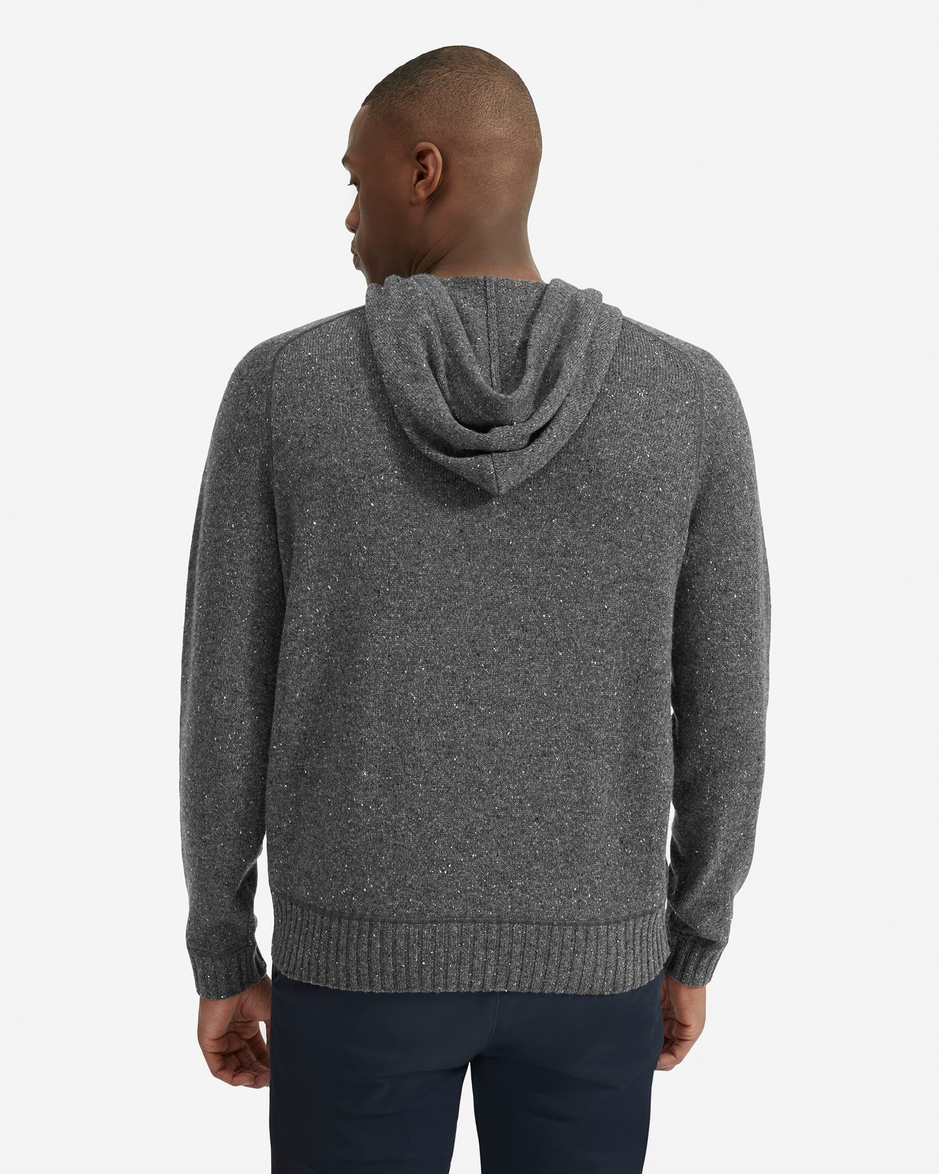 The Heavyweight Cashmere Hoodie Dark Grey Donegal – Everlane